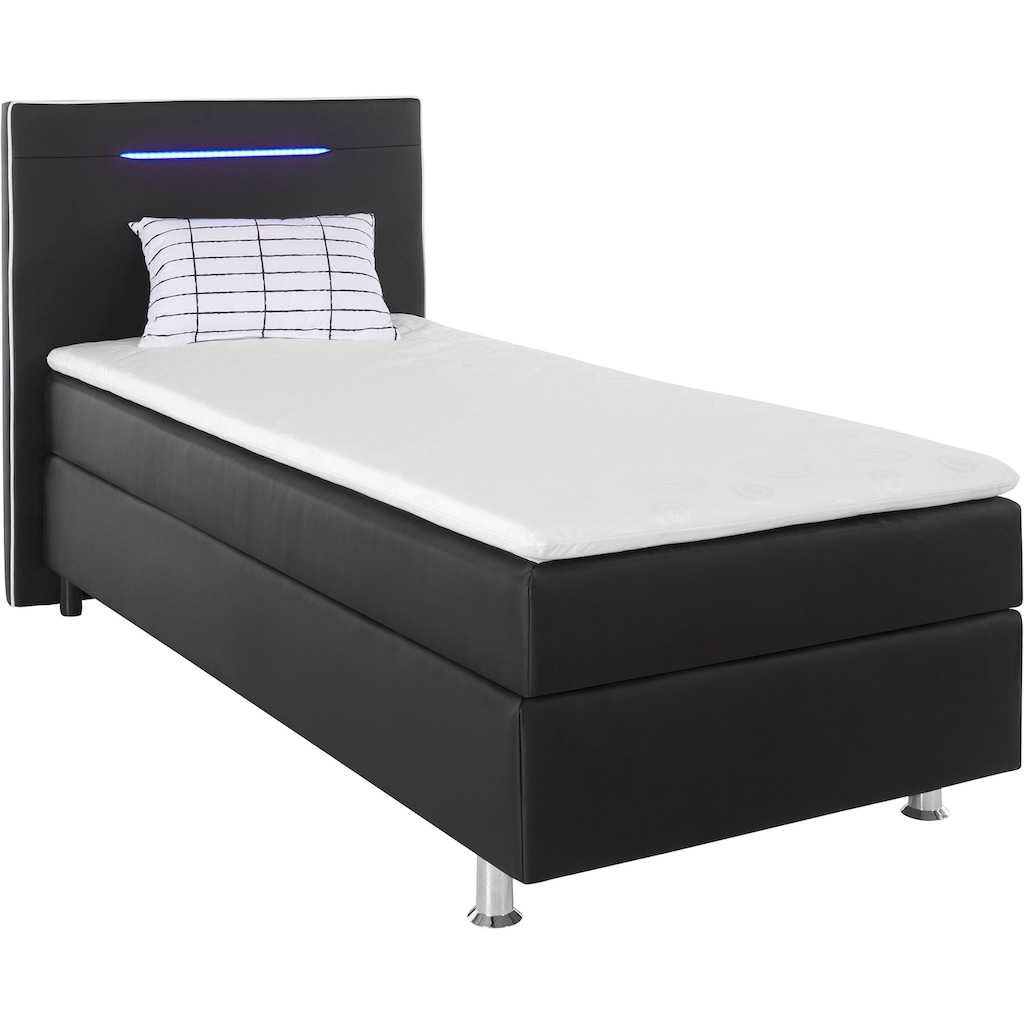 COLLECTION AB Boxspringbett, inkl. LED-Beleuchtung, Topper und Kissen