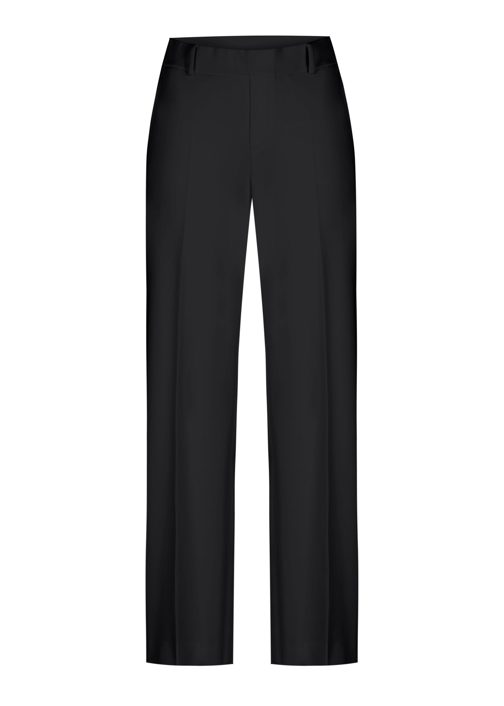 Jerseyhose STEHMANN "Fenja2-780", Damen, Gr. 34, N-Gr, schwarz, Web, Obermaterial: 68% Viskose, 27% Polyamid, 5% Elasthan, unifarben, straight fit normal, Hosen Jerseyhose, im Straight Fit, mit Bügelfalte 3