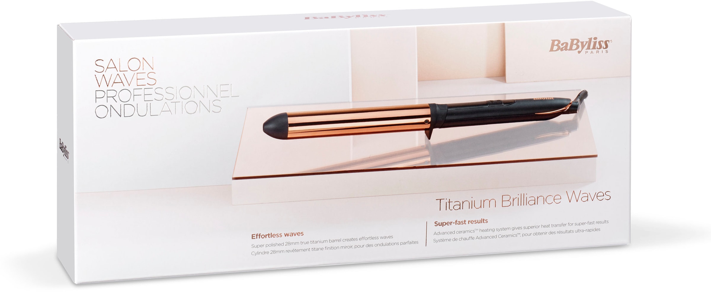 BaByliss Lockenstab »C455E Titanium Brilliance Waves«, Titanium-Keramik-Beschichtung, 28mm