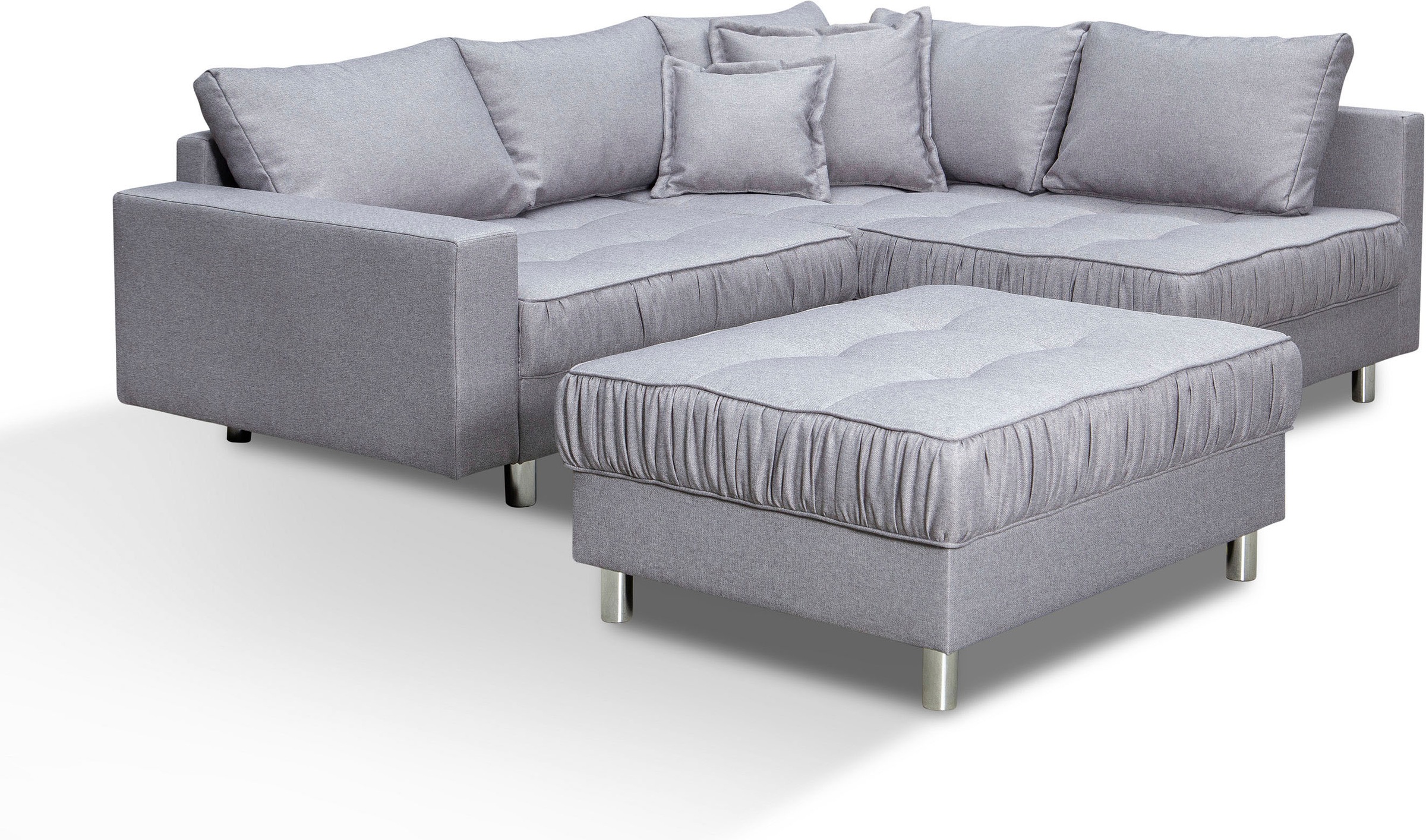 COLLECTION AB Ecksofa "Cannes L-Form", mit Hocker, inkl. Schlaffunktion günstig online kaufen