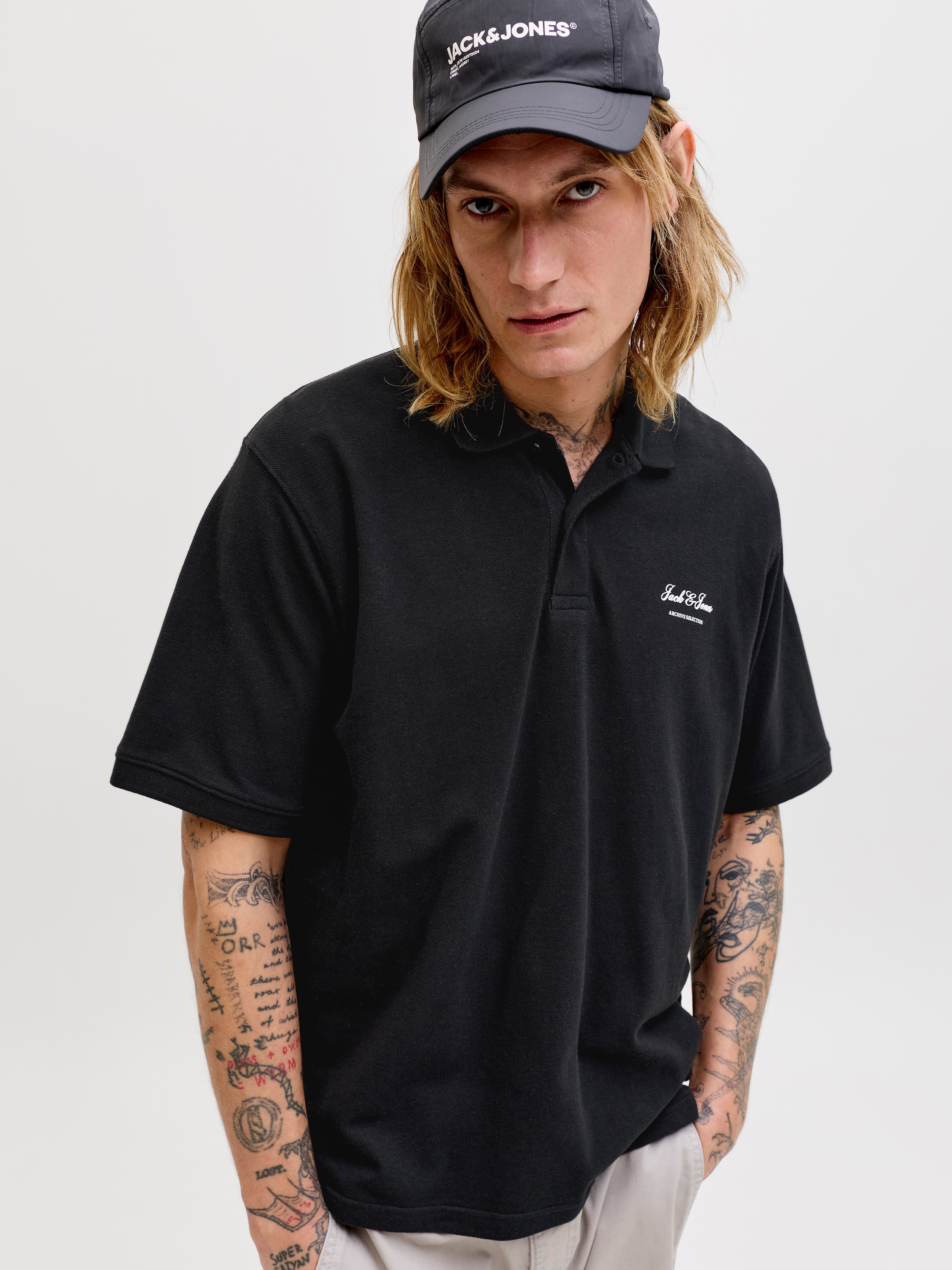 Jack & Jones Poloshirt »JJEARCHIVE GRAPHIC POLO SS LN« mit Polokragen
