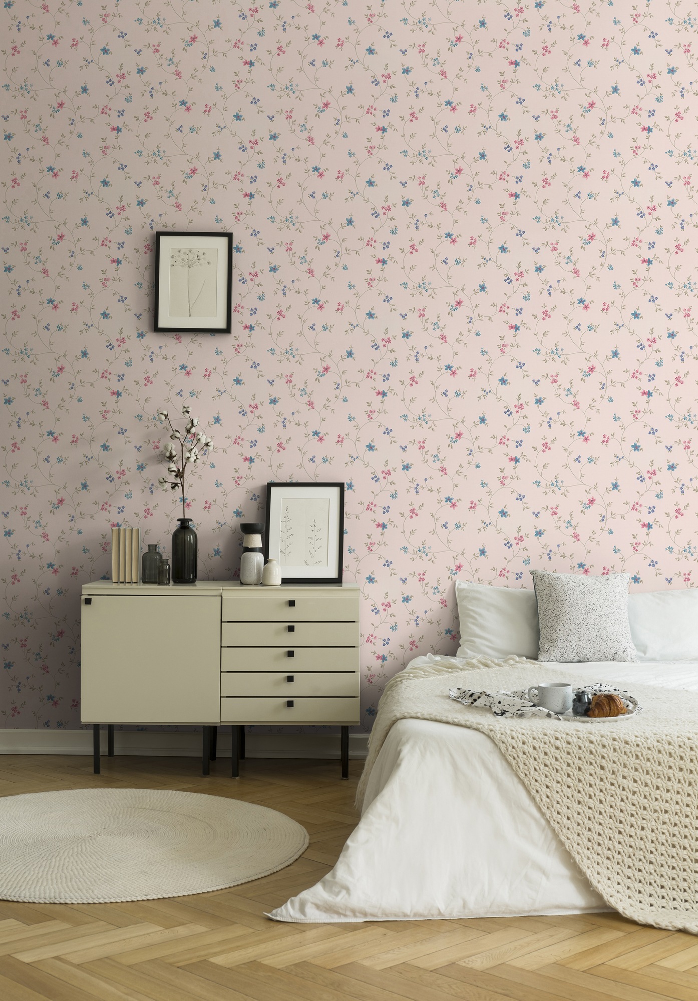 As Creation - Papier peint intissé à fleurs pour cuisine style maison de campagne