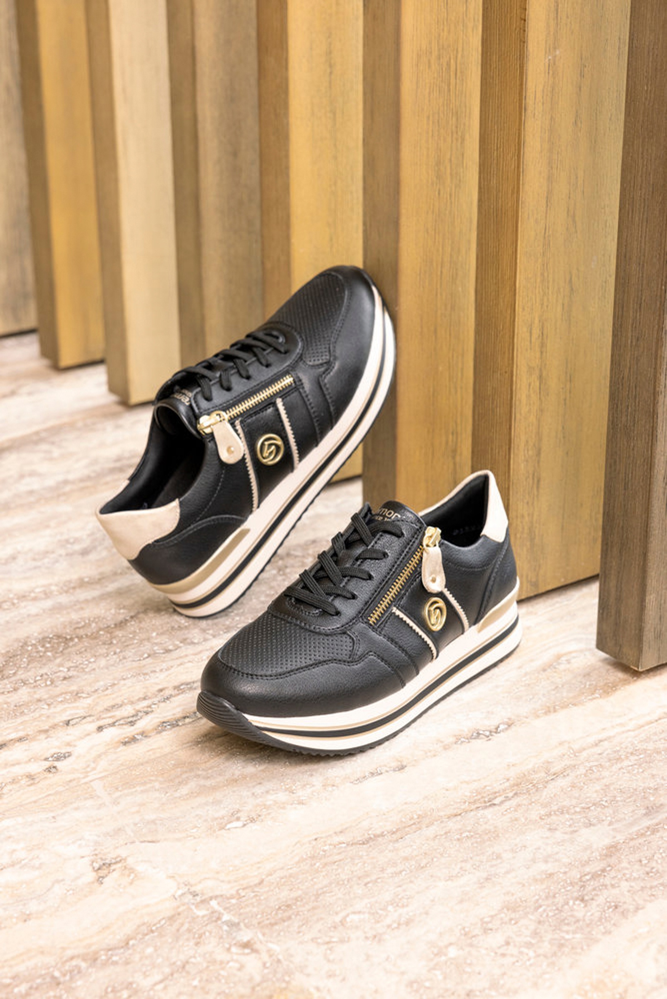 Thumbnail - Remonte Plateausneaker, Freizeitschuh, Halbschuh, Schnürschuh mit seitlichem Reißverschluss