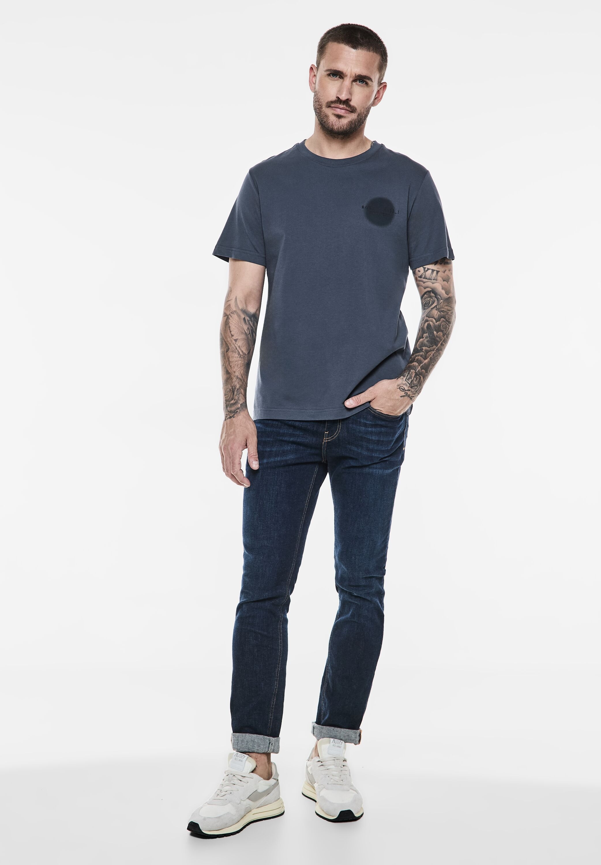STREET ONE MEN T-Shirt, aus reiner Baumwolle