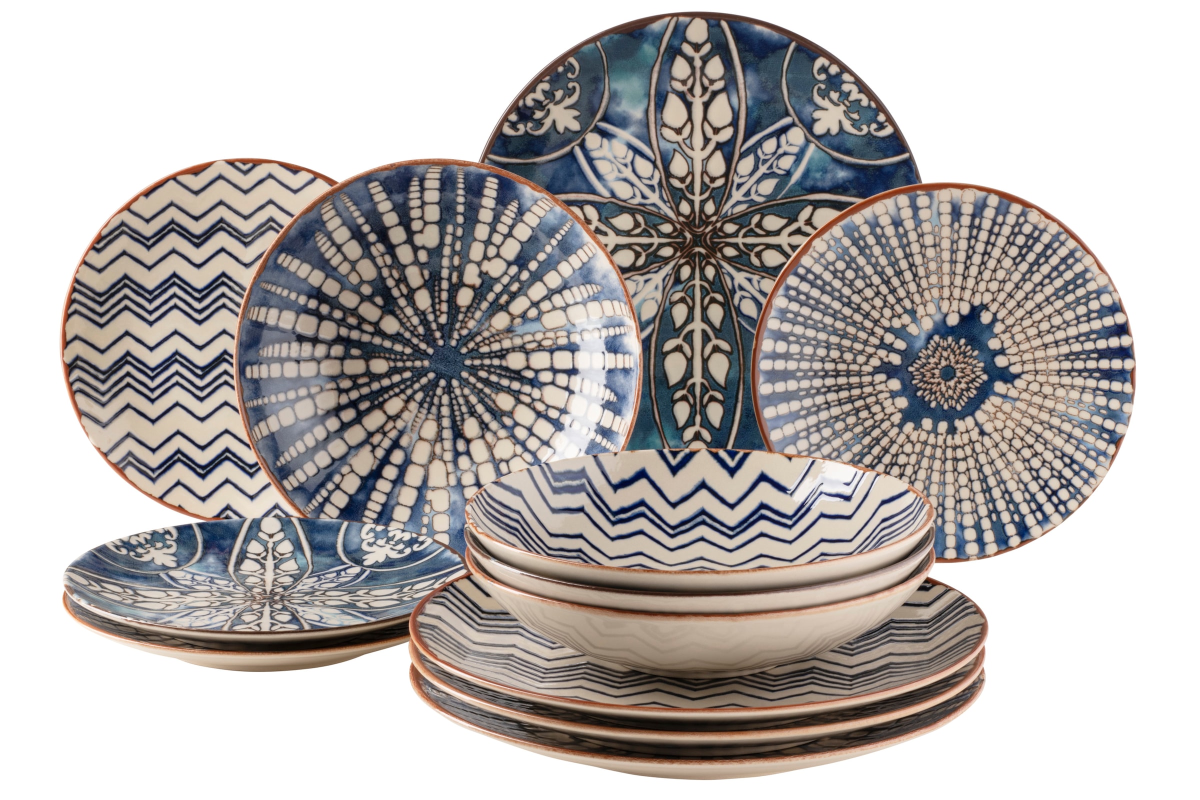 MÄSER "IBERICO BLUE, Geschirr-Set, Steinzeug" Teller Set