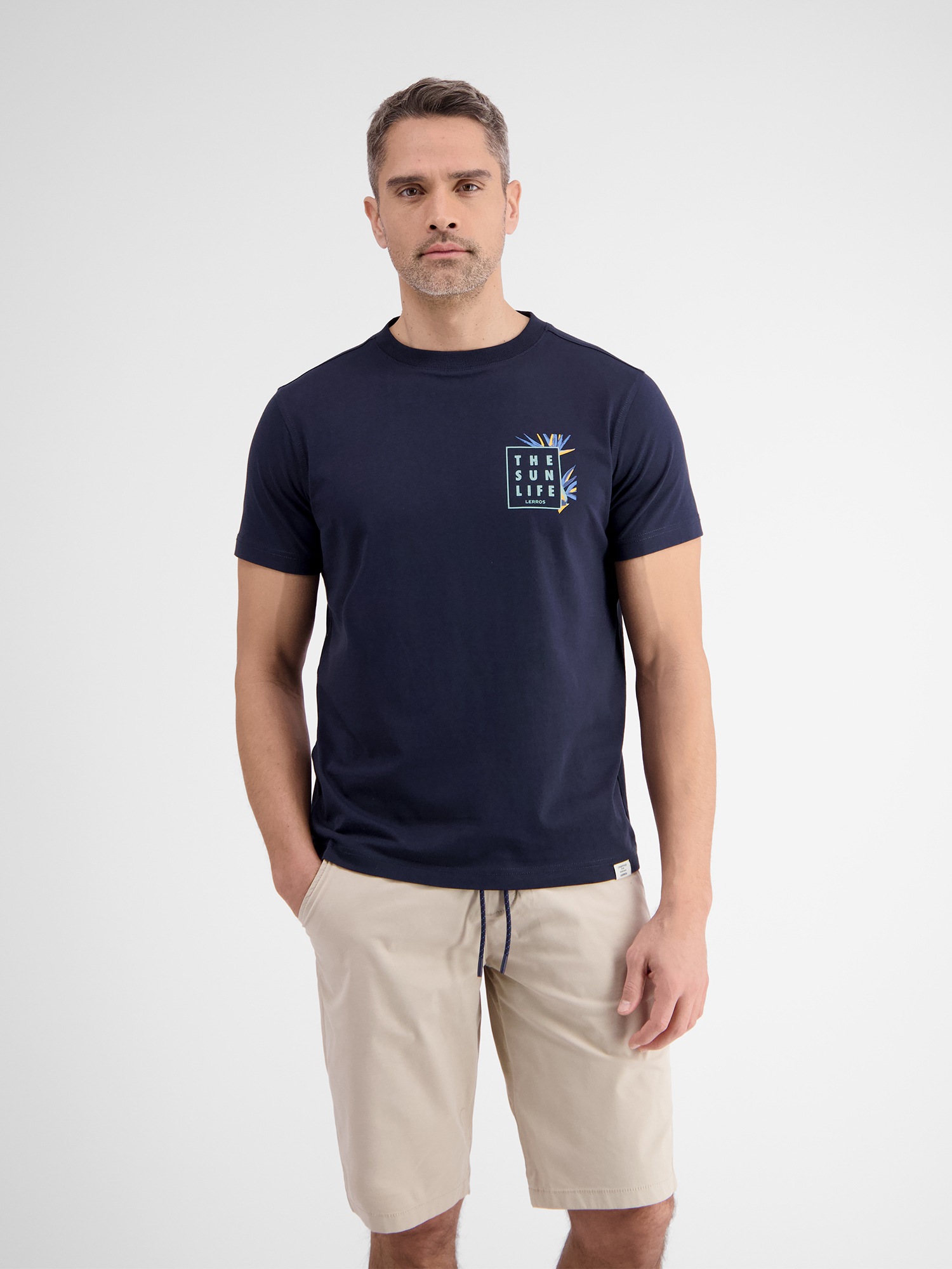 LERROS T-Shirt »T-Shirt mit Front- und Rückenprint«