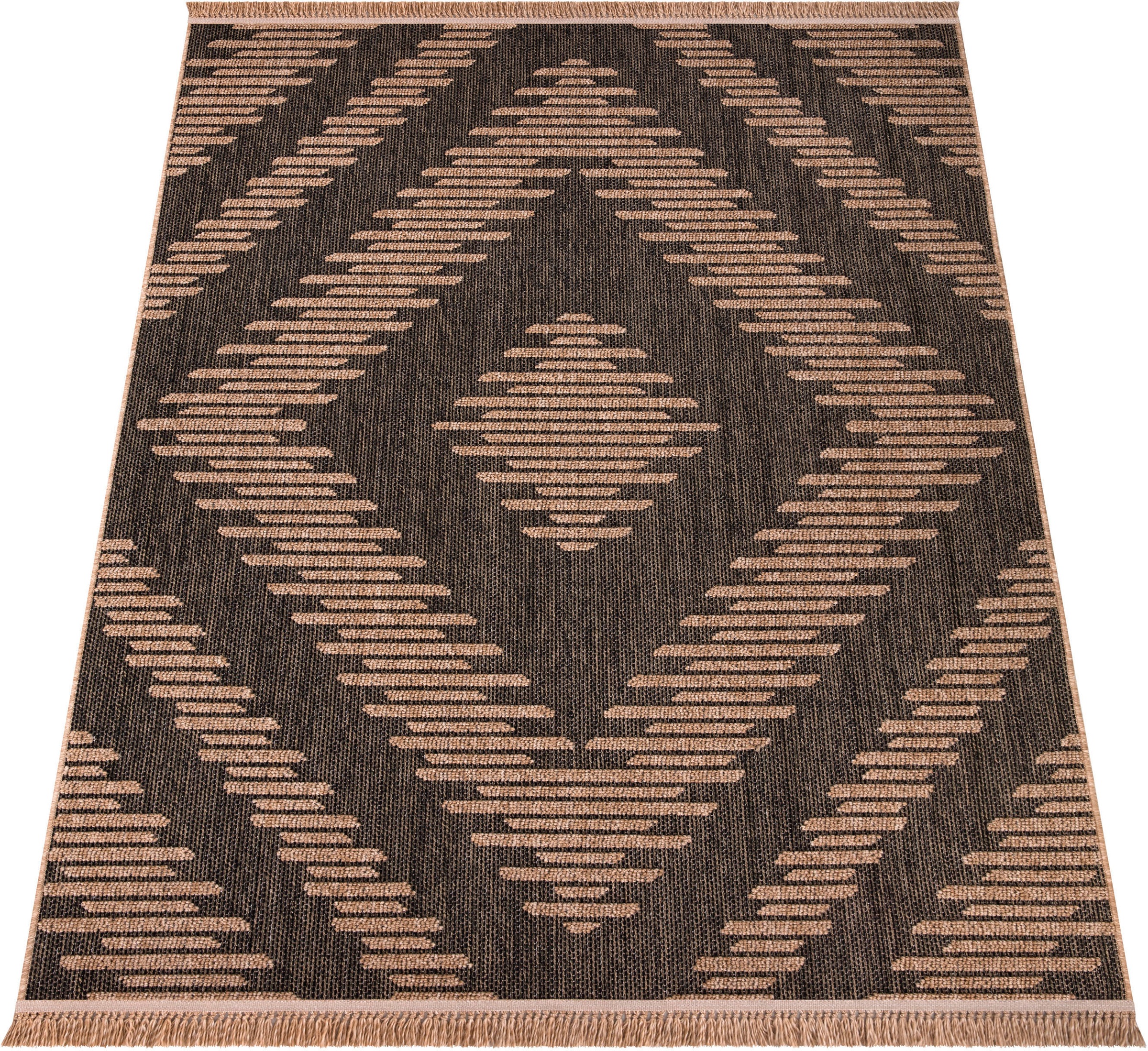 Paco Home Teppich "Cologne 494" rechteckig 11 mm Höhe Flachgewebe, meliert, günstig online kaufen