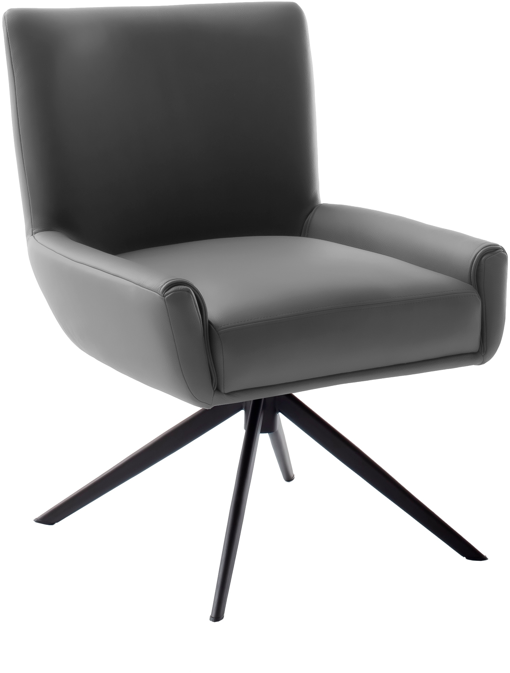 MCA furniture 4-Fußstuhl »WILSON Esszimmerstuhl, Armlehnstuhl, Polsterstuhl, modern«, (Set), 1 St., Leder, Stuhl, Armlehnenstuhl, drehbar, Taschenfederkern, belastbar 160 kg,XXL