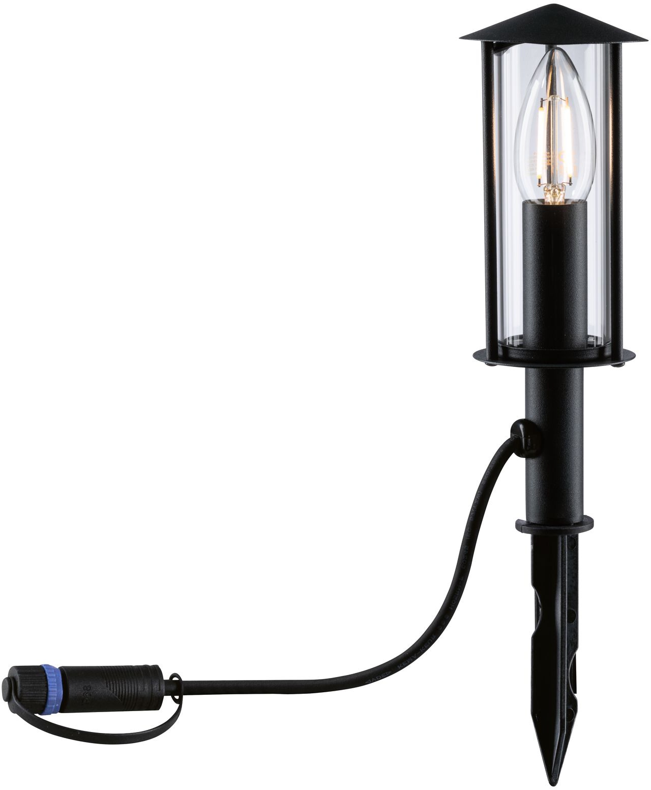 Paulmann LED Gartenleuchte »Poller«, 1 flammig, Leuchtmittel E14 | LED wechselbar, E14, IP44 2W 24V Anthrazit E14