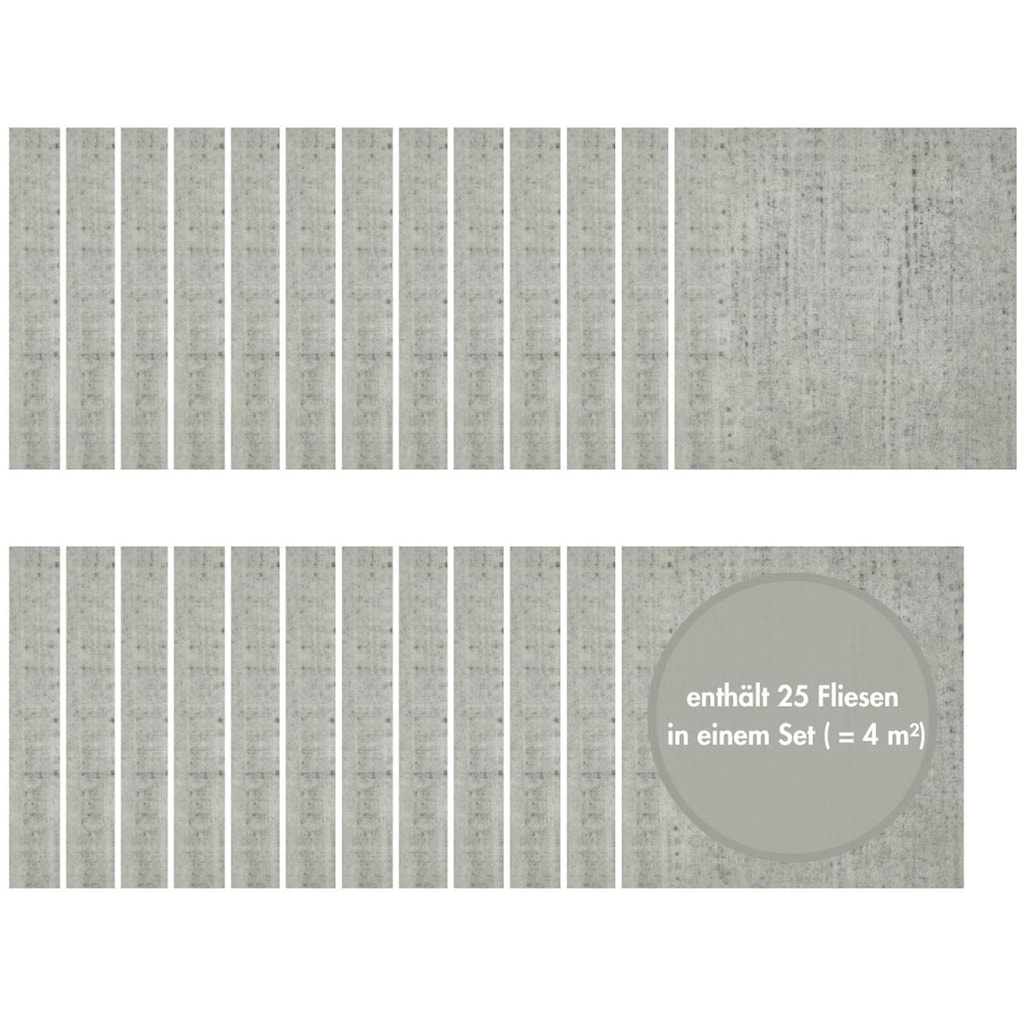 Andiamo Teppichfliese »Paris Nadelfilz«, quadratisch, 40x40 cm, selbstklebend, robust & strapazierfähig, 25 Stück (4 qm)