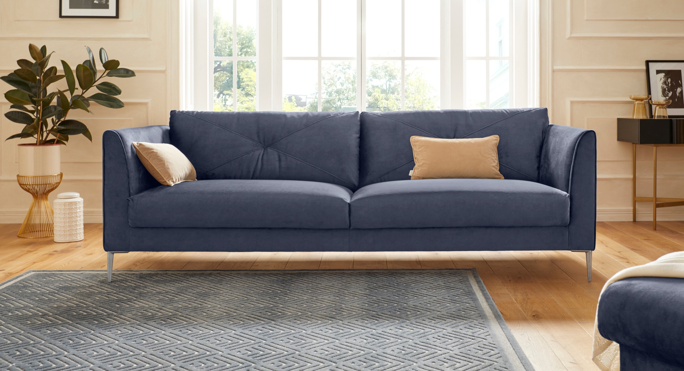 Guido Maria Kretschmer Home&Living 2,5-Sitzer »Chilltime«, mit eleganter Kreuznaht in den Rückenkissen, Breite 237 cm