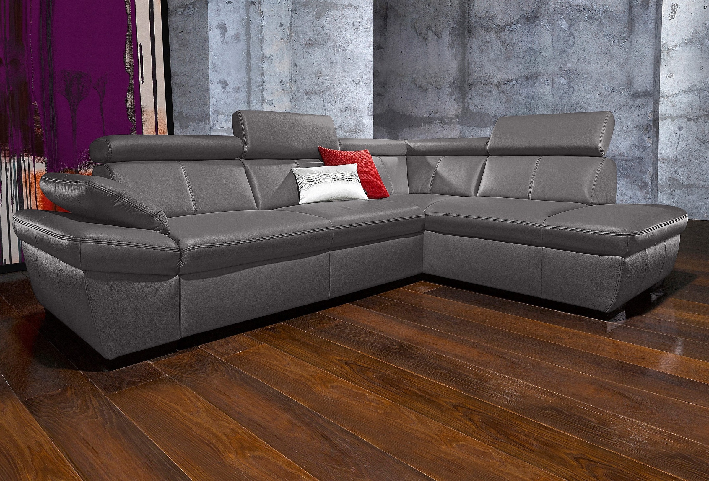 exxpo - sofa fashion Ecksofa "Salerno, Funktionssofa, hoher Sitzkomfort, Br günstig online kaufen
