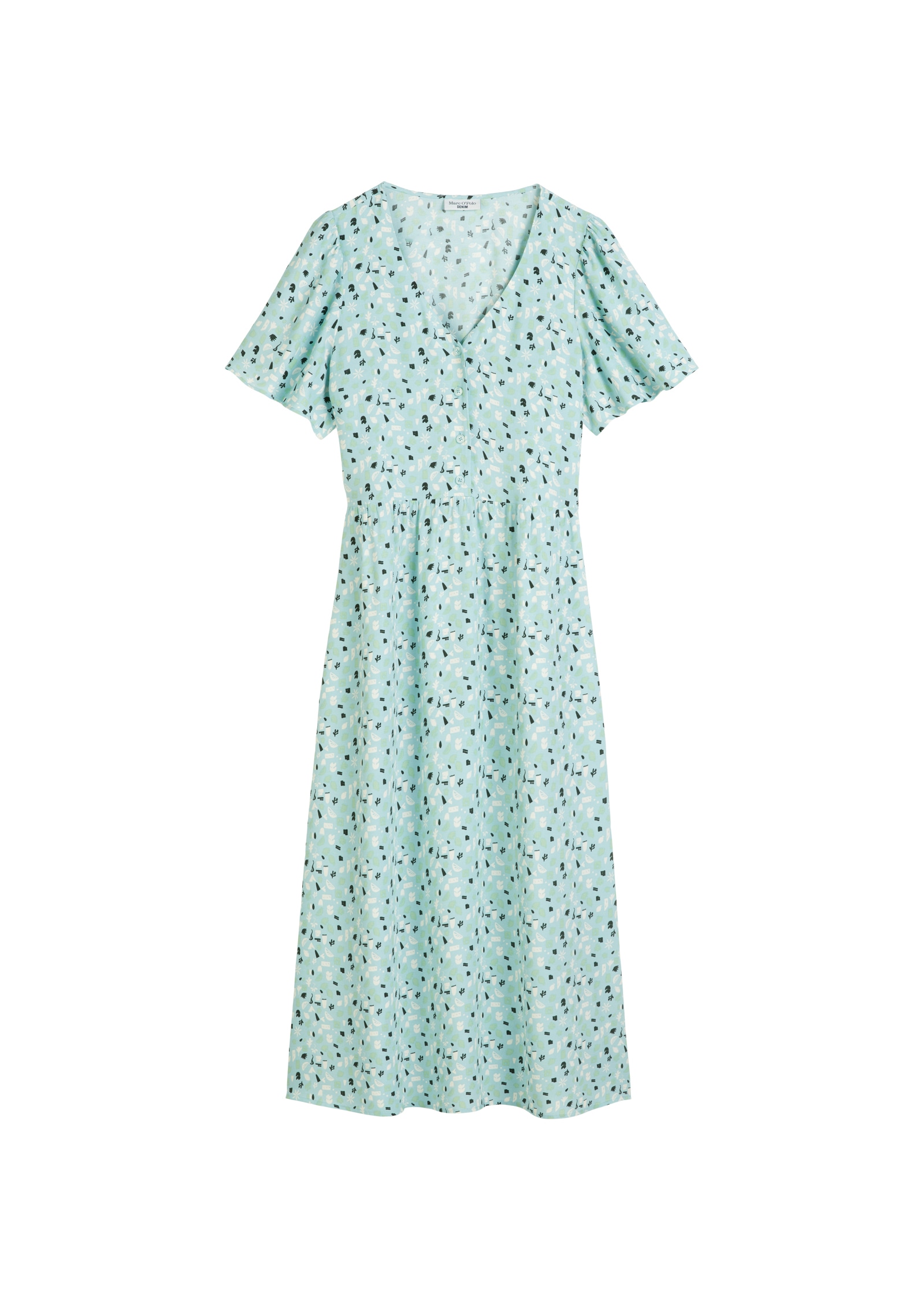 Marc O'Polo DENIM Sommerkleid, mit elastischer Taille und Allover-Print
