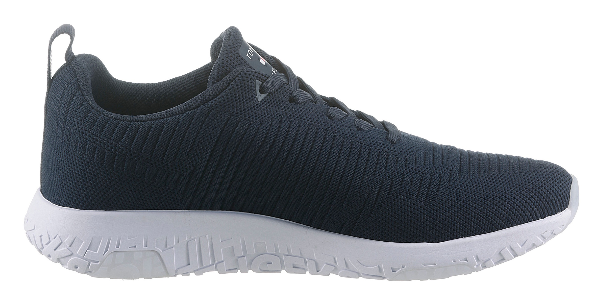 Thumbnail - Tommy Hilfiger Sneaker "CORPORATE KNIT RIB RUNNER", Freizeitschuh, Halbschuh, Schnürschuh mit seitlicher Logoflagge