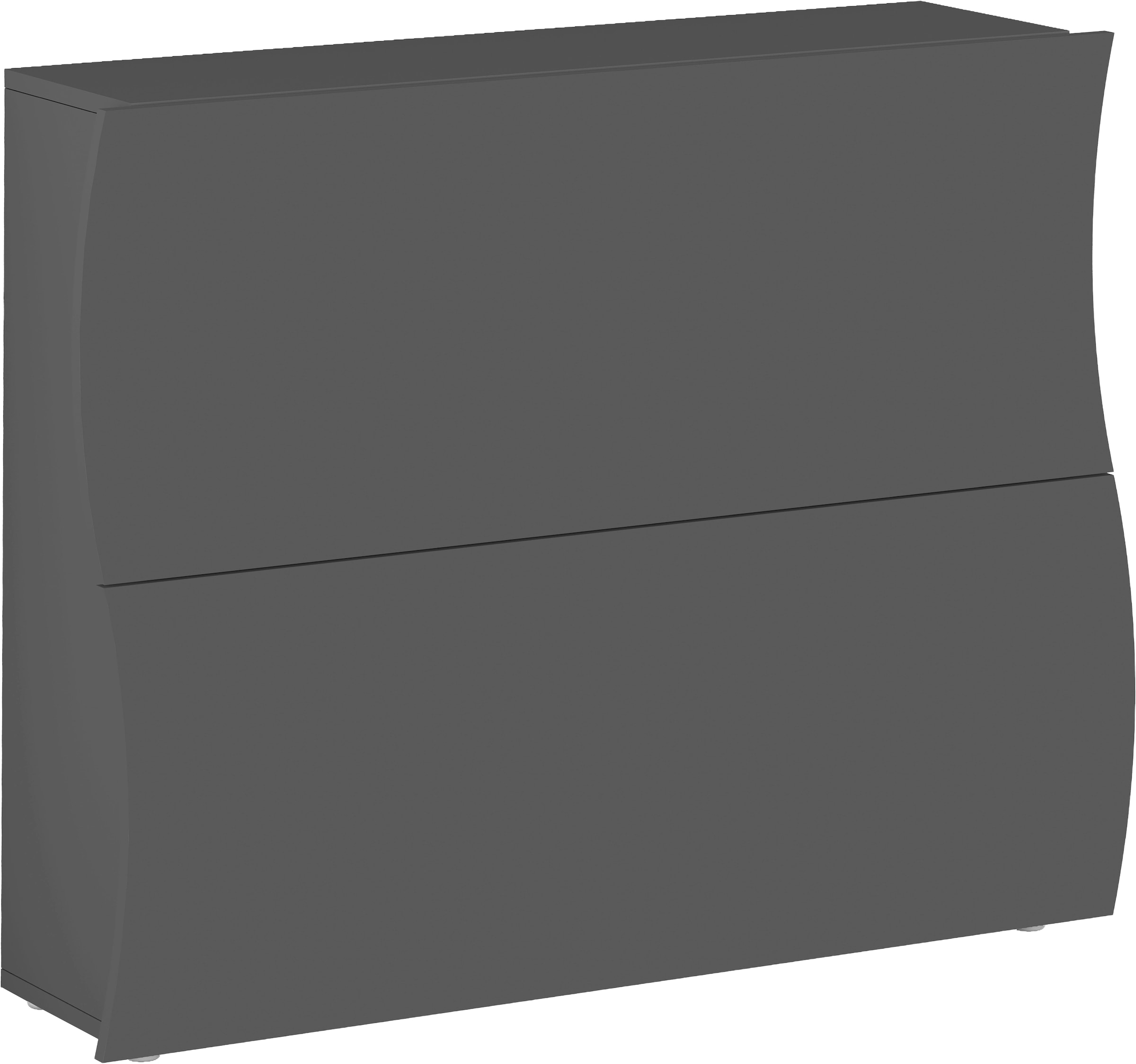 Home affaire Schuhschrank »Schuhschrank mit Klappen / Schuhkommode, Höhe 81 cm« onda 101 cm breit, Anthrazit,mit 2 klapptüren, made in italy