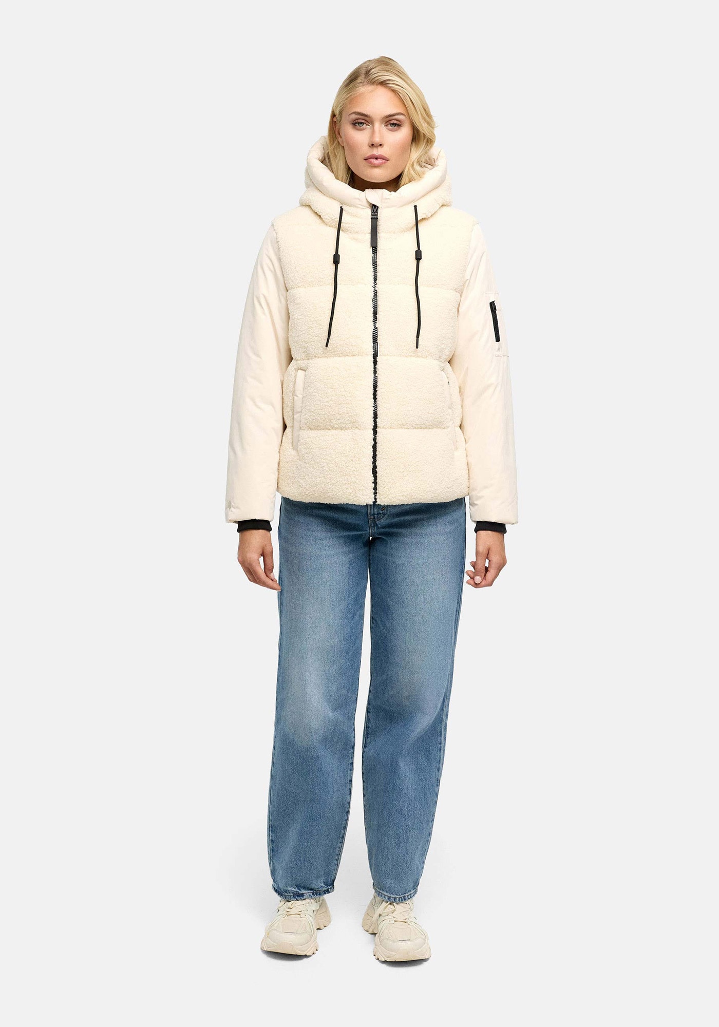 Marikoo "Elidee" mit Kapuze Winterjacke mit Kapuze und praktischen Reißverschlusstaschen