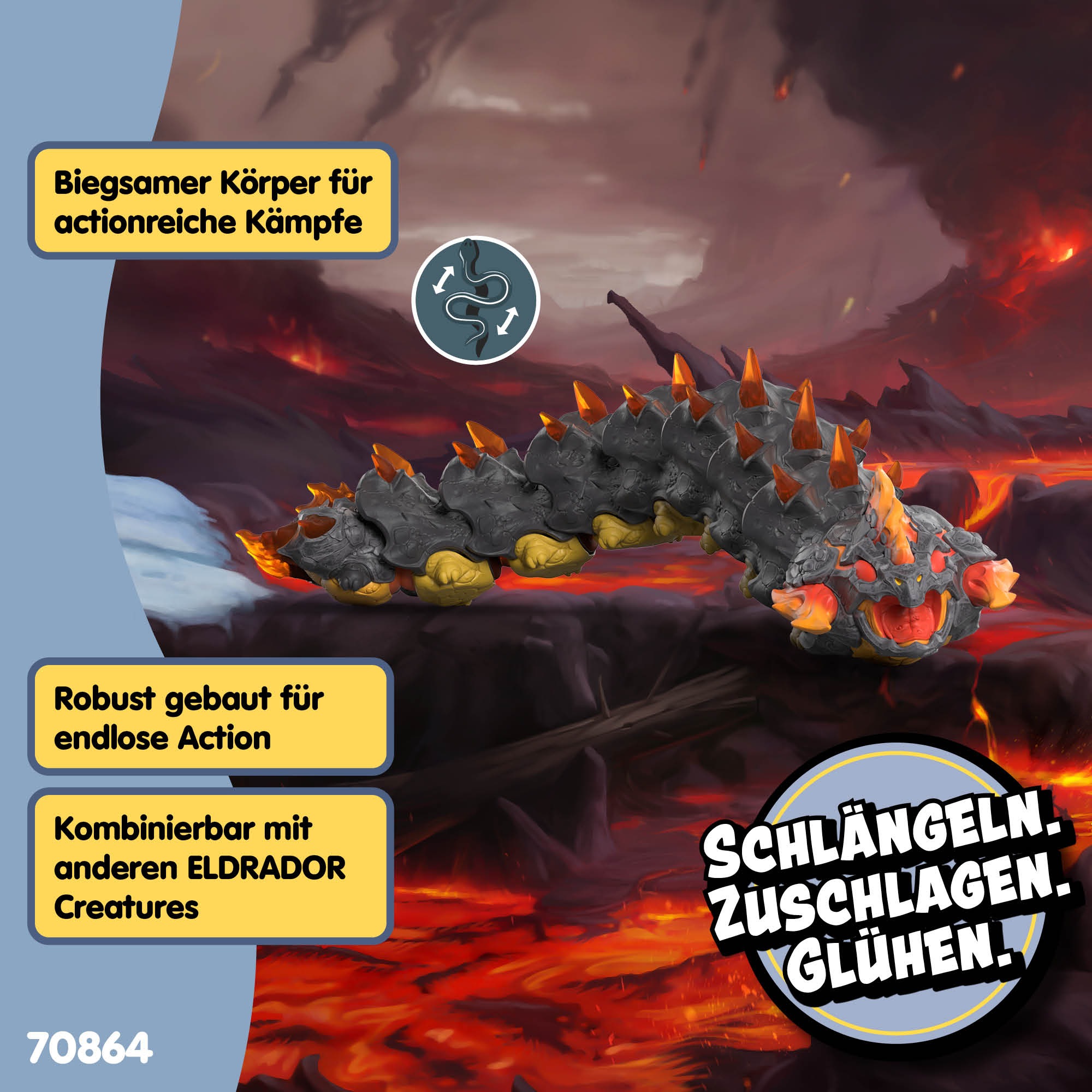 Schleich® Spielfigur »ELDRADOR®, Lavawurm (70864)«