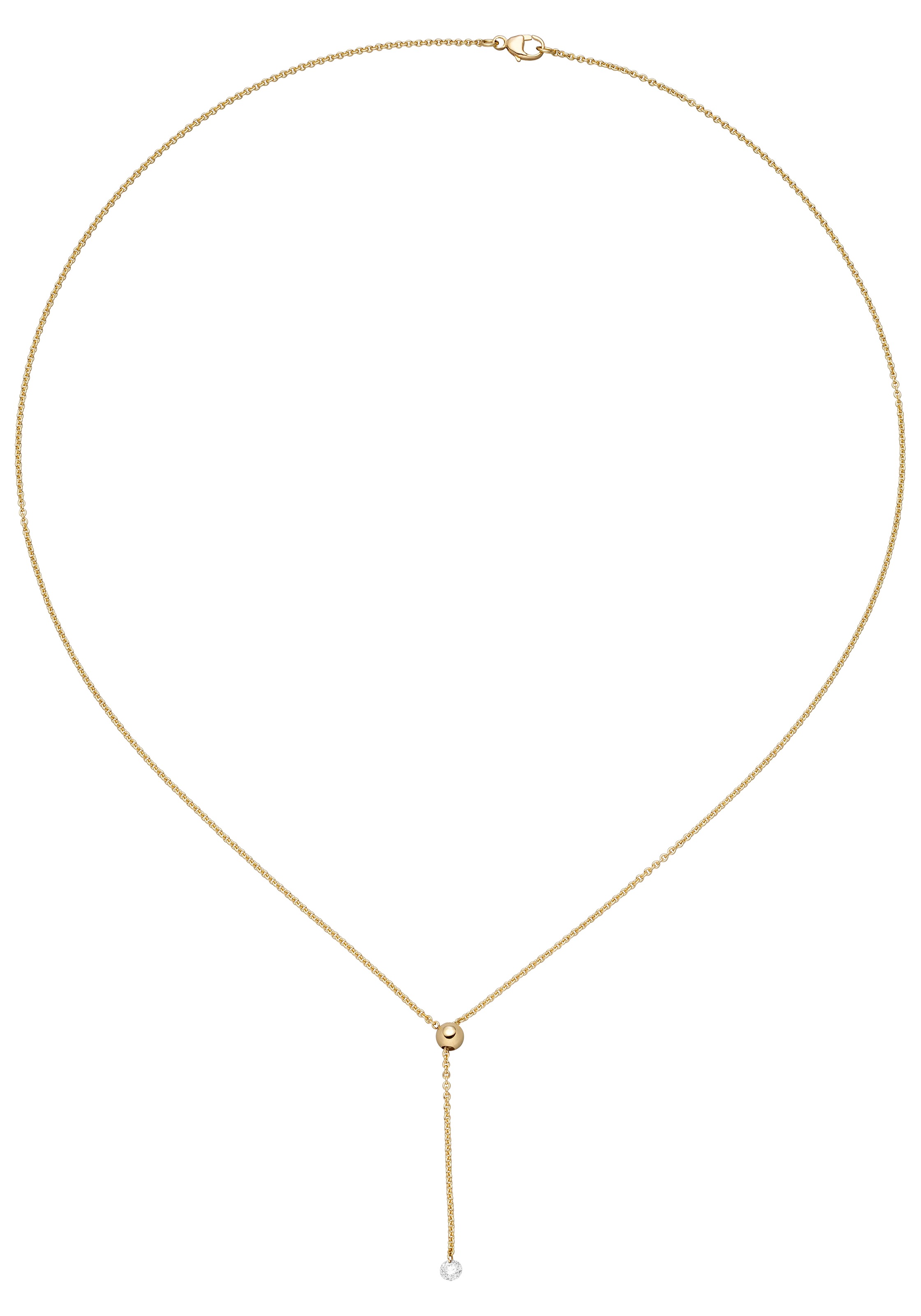 JOBO Collier 750 Gold mit 1 Diamant 45 cm