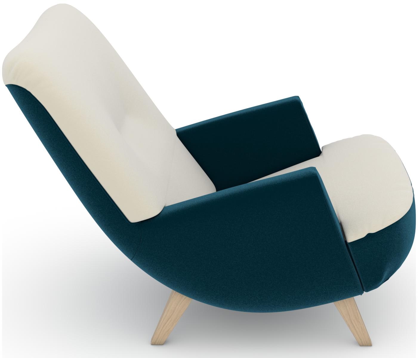 Max Winzer® Loungesessel »build-a-chair Borano außergewöhnlicher Sessel, tolle Farbkombinationen«, modern im Retrolook, zum Selbstgestalten