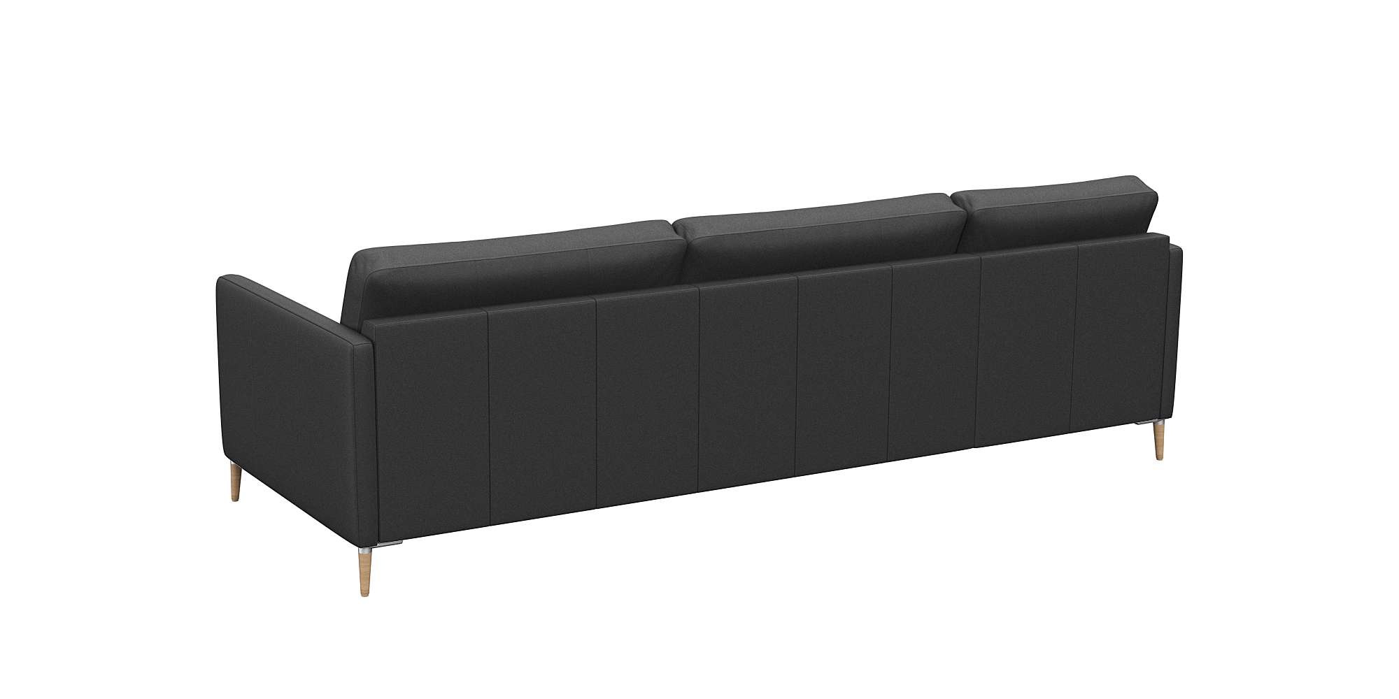 FLEXLUX Ecksofa »Fiore, super Sitzkomfort durch Kaltschaum im Sitz, L-Form«, schmale Armlehnen, Füße Alu+ Eiche