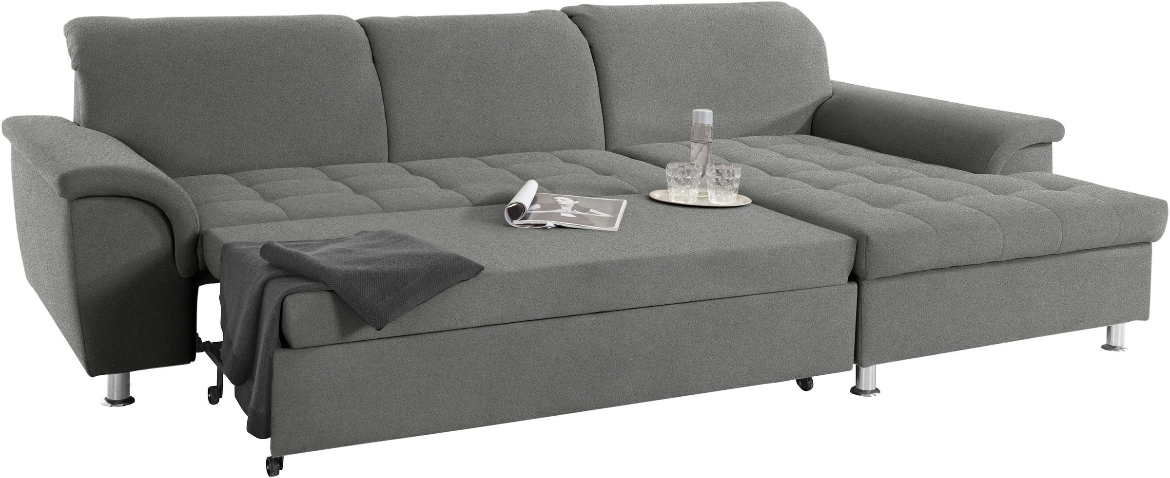 DOMO collection Ecksofa »Franzi L-Form«, wahlweise mit Kopfteilverstellung (dann Tiefe: 170 cm)