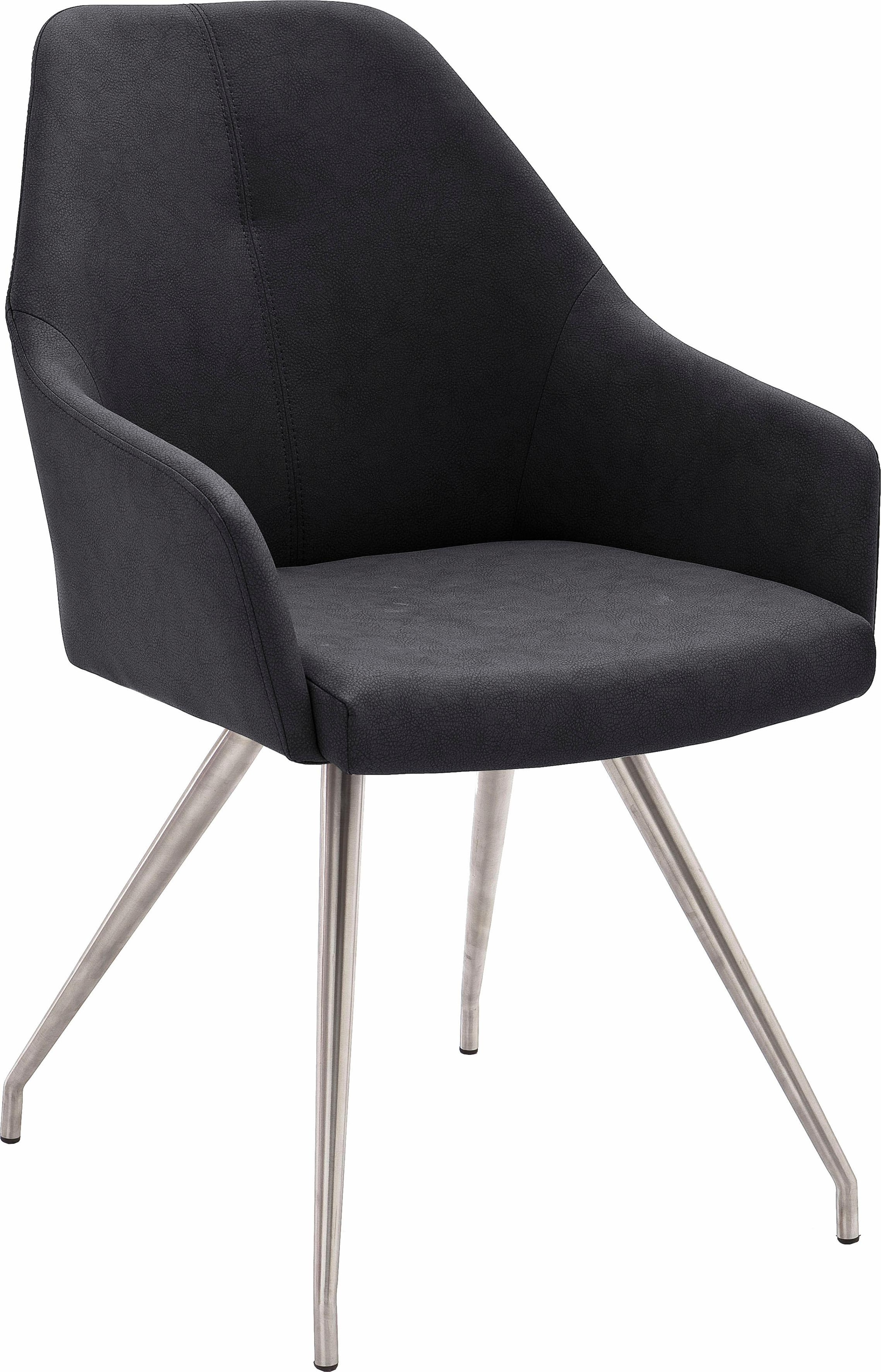 MCA furniture 4-Fußstuhl »Madita A-Oval«, (Set), 2 St., Kunstleder, Stuhl belastbar bis 140 Kg