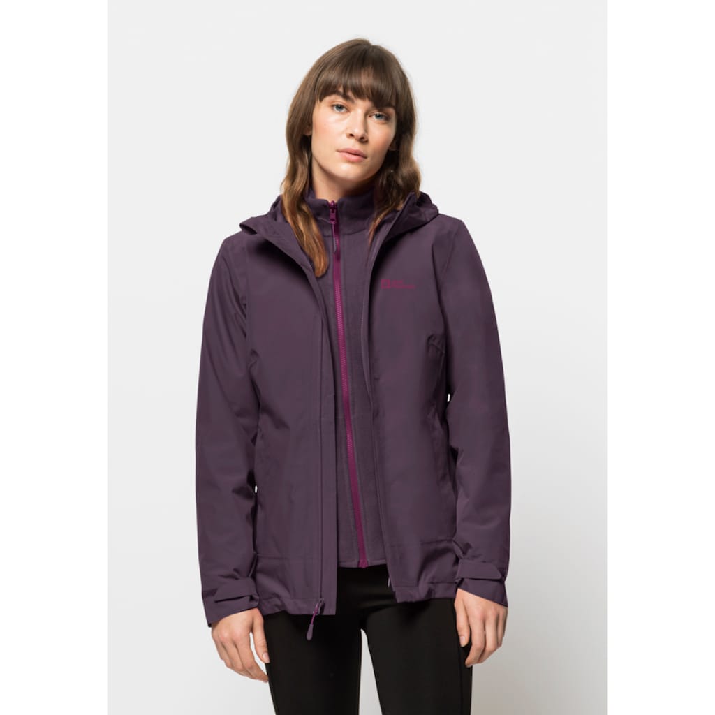 Jack Wolfskin 3-in-1-Funktionsjacke »MOONRISE 3IN1 JKT W«, (2 teilig), mit Kapuze