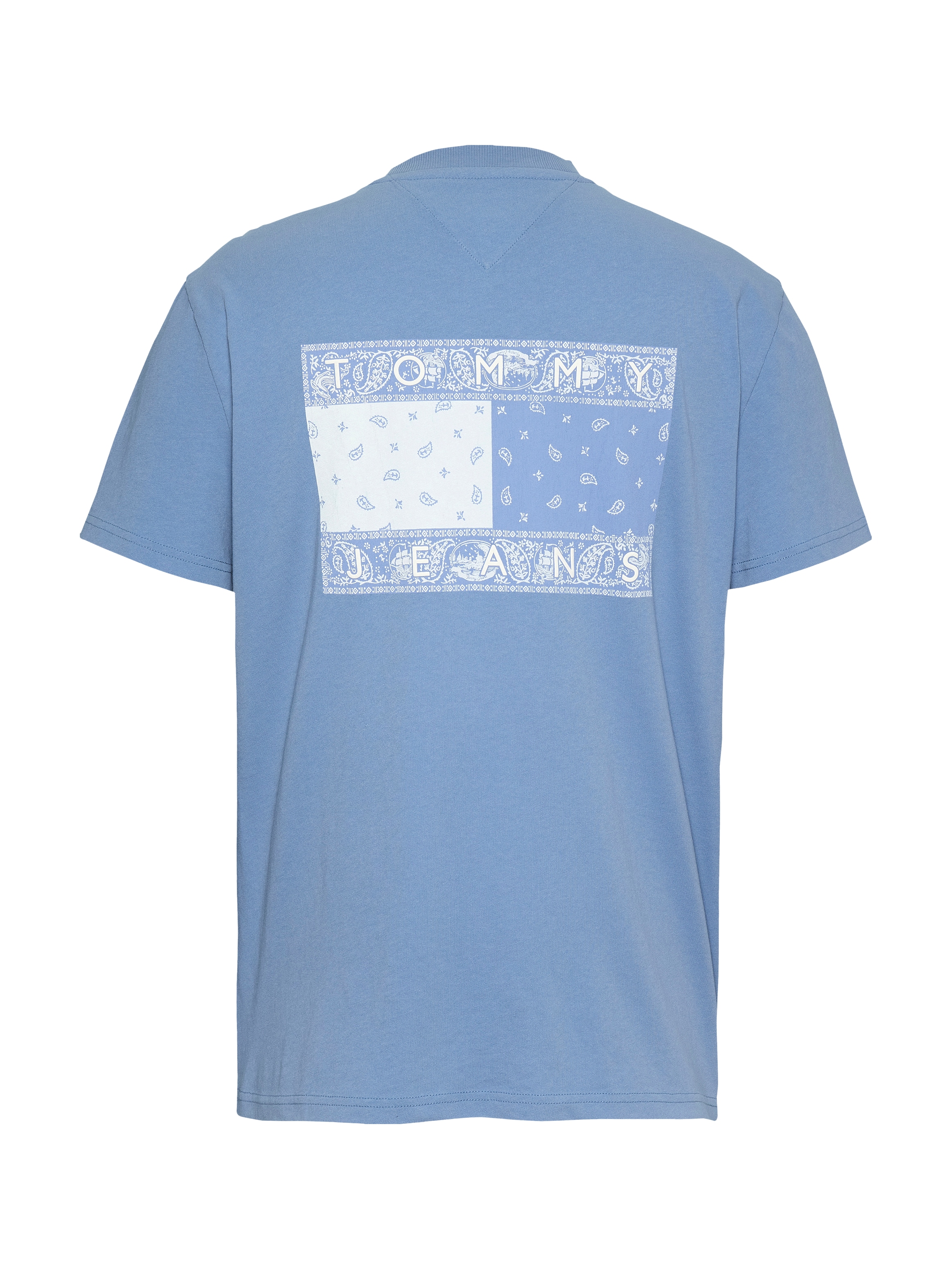 Tommy Jeans Kurzarmshirt »TJM REG PAISLEY FLAG TEE EXT«, Mit Rundhalsausschnitt