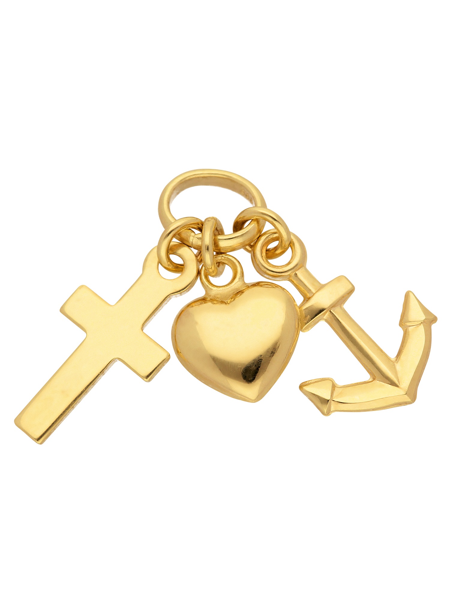 Gold Damen Kettenanhänger für Anhänger Goldschmuck »333 Glaube-Liebe-Hoffnung« Adelia´s