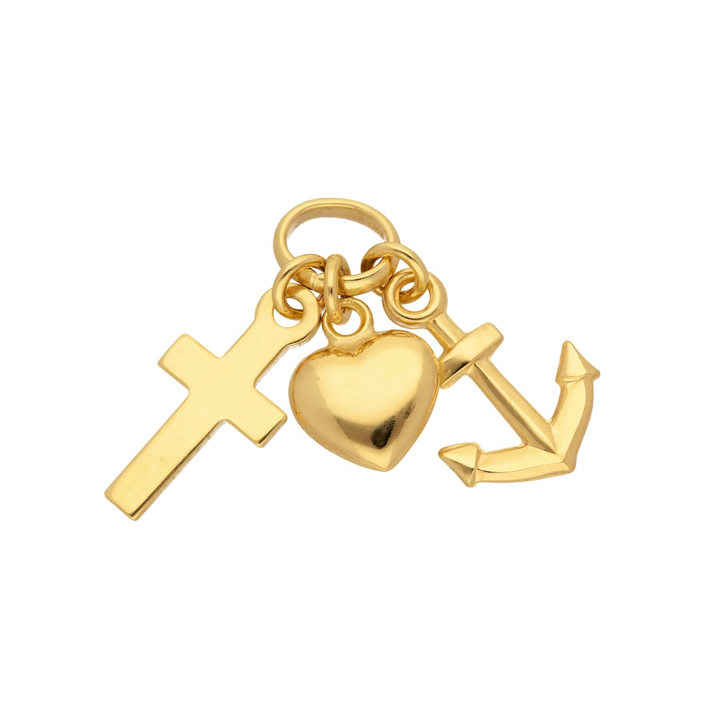 Adelia´s Kettenanhänger »333 Gold Anhänger Glaube-Liebe-Hoffnung« Goldschmuck für Damen