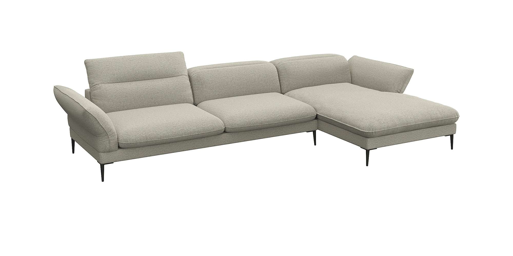 FLEXLUX Ecksofa "Salino, Funktionssofa mit Recamiere, Relaxsofa, Ecksofa", günstig online kaufen