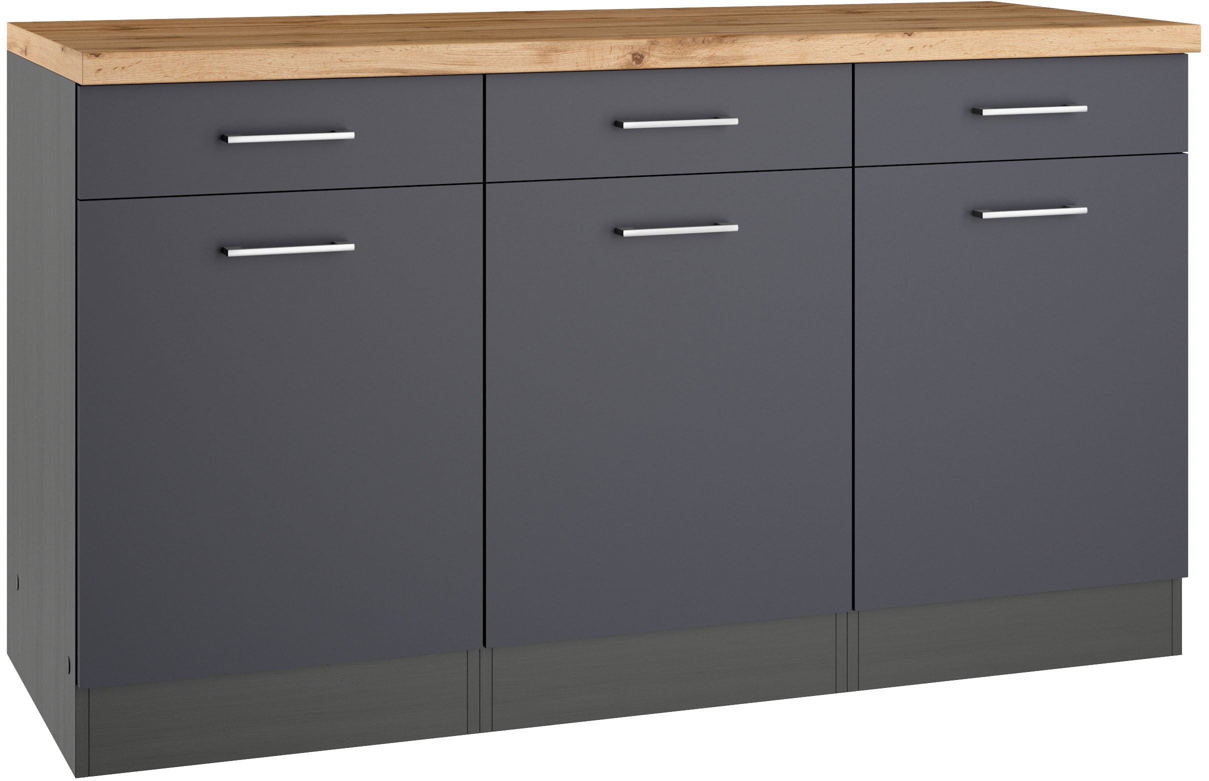 KOCHSTATION "KS-Milan" Unterschrank 150 cm, matte oder hochglänzende Fronten
