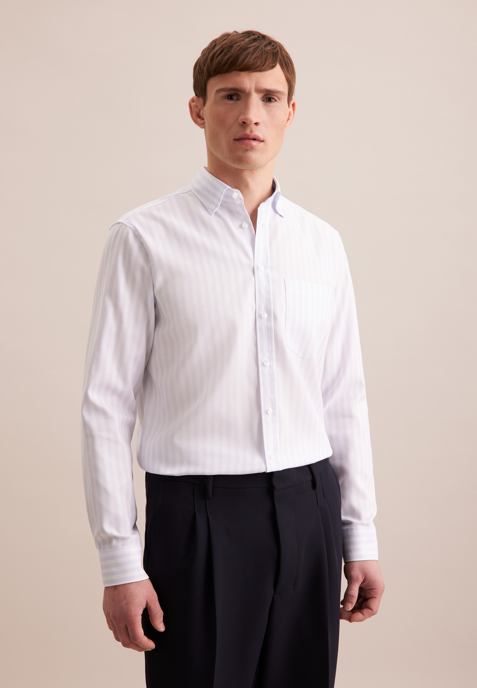 seidensticker Businesshemd "Regular", Regular 1/1 Button-Down-Kragen Streif günstig online kaufen