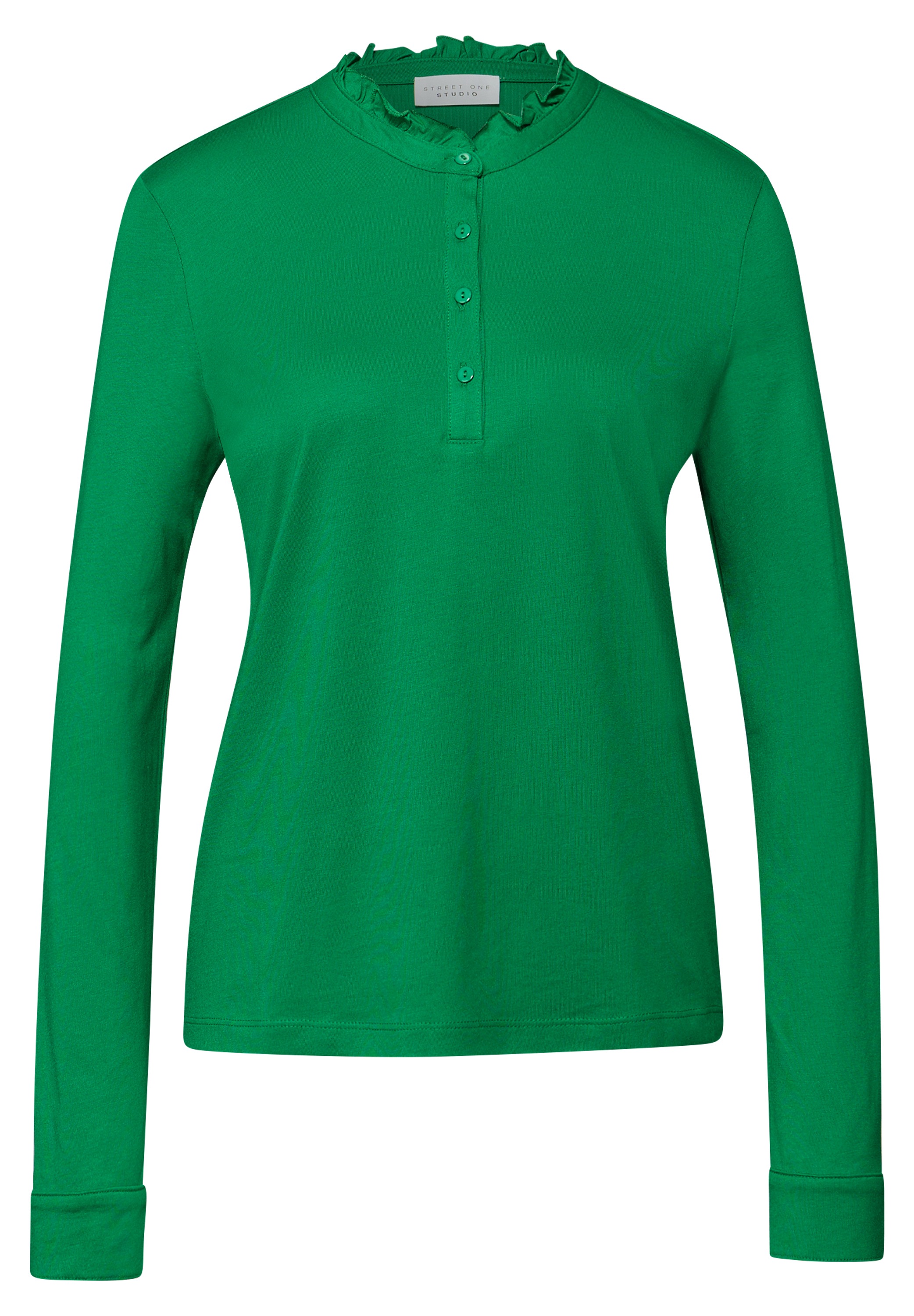 STREET ONE STUDIO Langarmshirt mit Rüschendetails