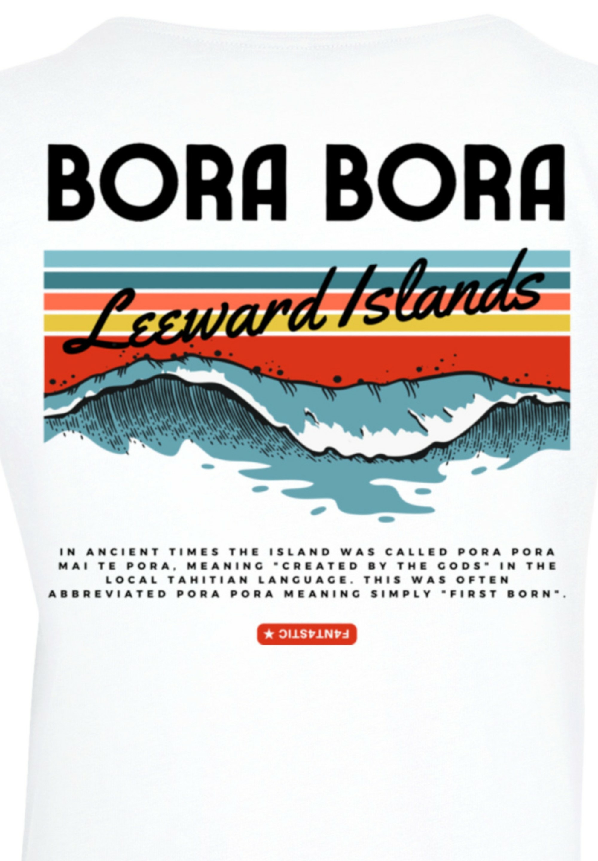 Thumbnail - F4NT4STIC T-Shirt "PLUS SIZE Bora Bora Leewards Island" Print