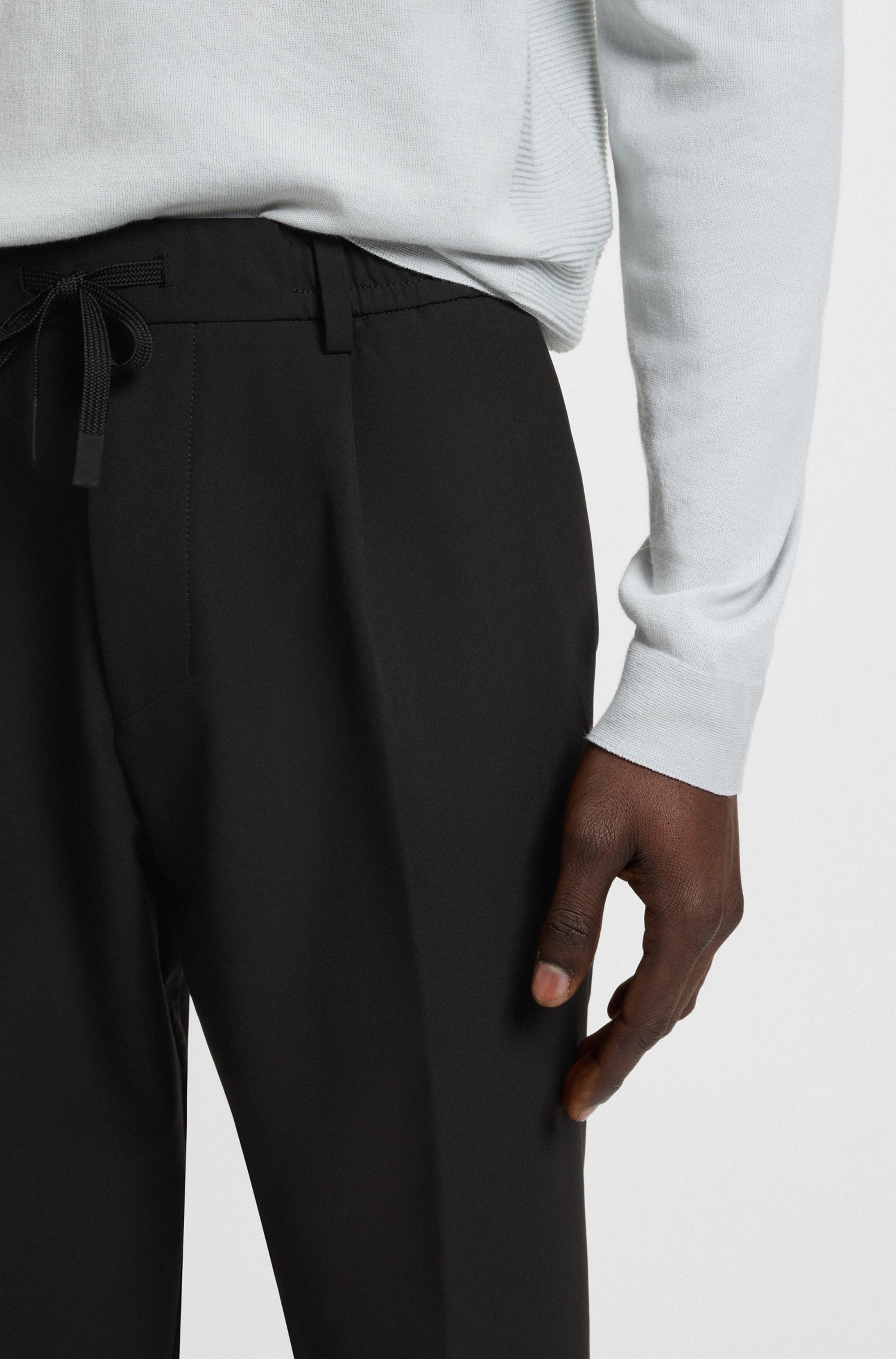 BOSS GREEN Webhose "T Convert-Pleat", mit Zugbund und Markenlabel günstig online kaufen