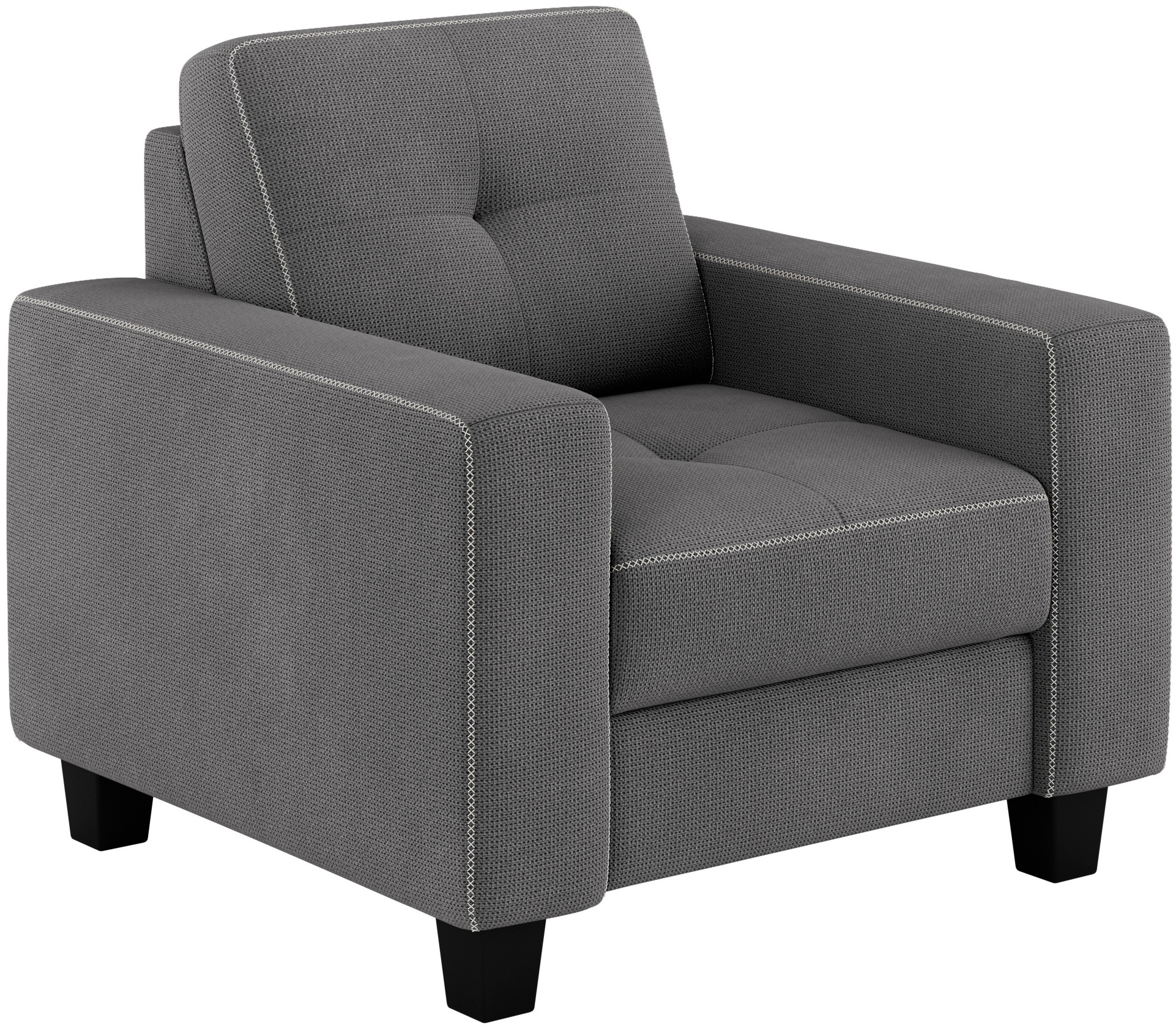 Thumbnail - PLACES OF STYLE Sessel "Varese" Kreuznaht in beige