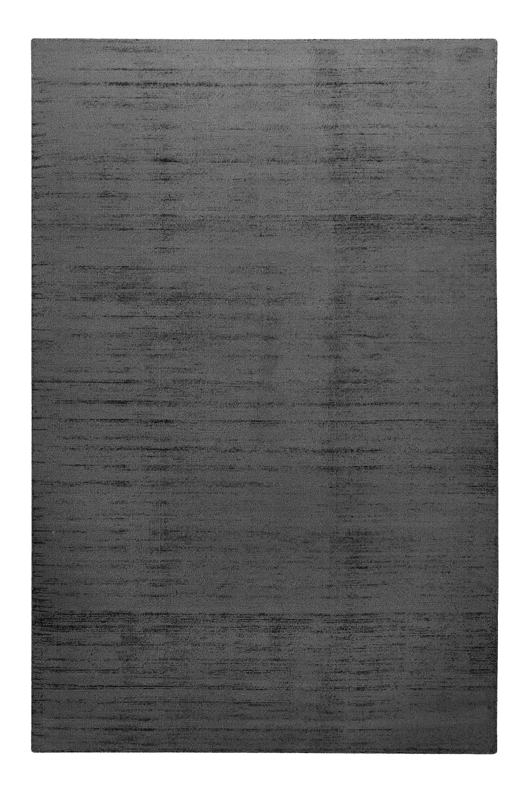 Teppich WECON HOME BASICS "Emma", grau, B:110cm H:8mm L:170cm, Polyester, Teppiche, Teppich, Kurzflorteppich, handgewebt, einfarbig, modern, Wohnzimmer
