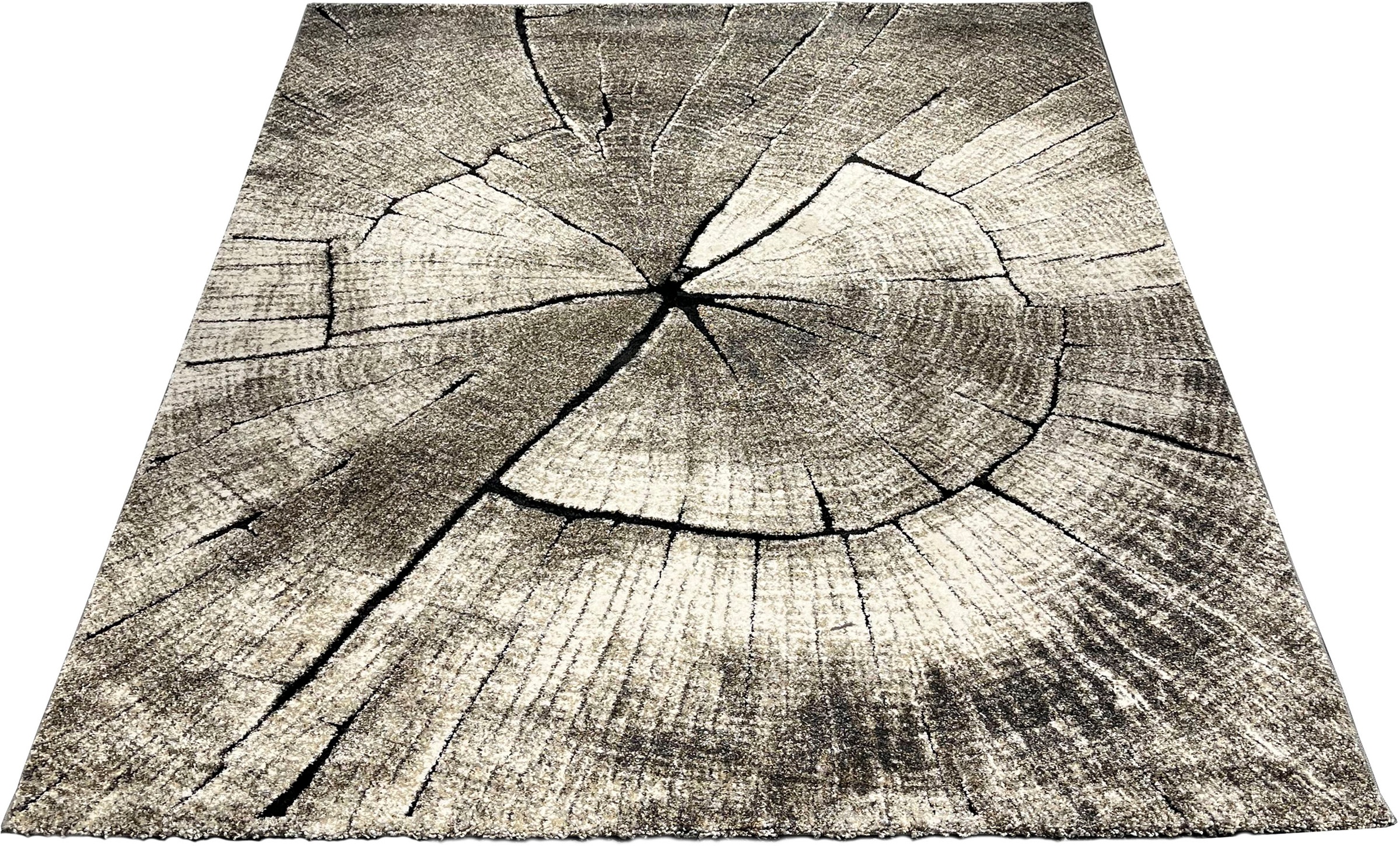 merinos Teppich "Ibiza 605" rechteckig 13 mm Höhe Wohnzimmer, Baumstamm Mot günstig online kaufen