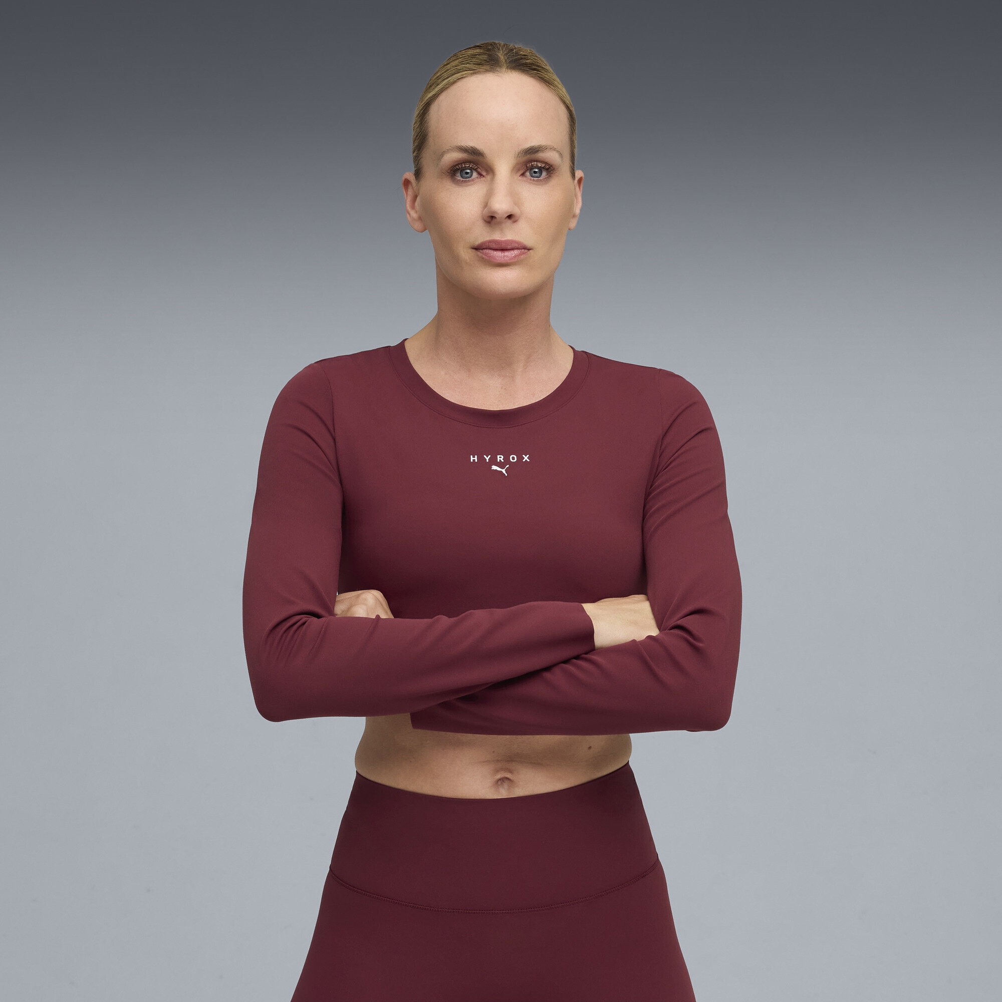PUMA Trainingsshirt »PUMA x HYROX SHAPELUXE Cropped Langarmshirt Damen«