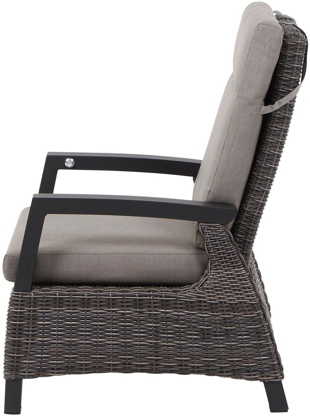 Siena Garden Gartenlounge-Set »Corido«, (Set, 8 tlg.), bestehend aus 2 Sesseln, 1 Bank, 1 Tisch und 4 Auflagen