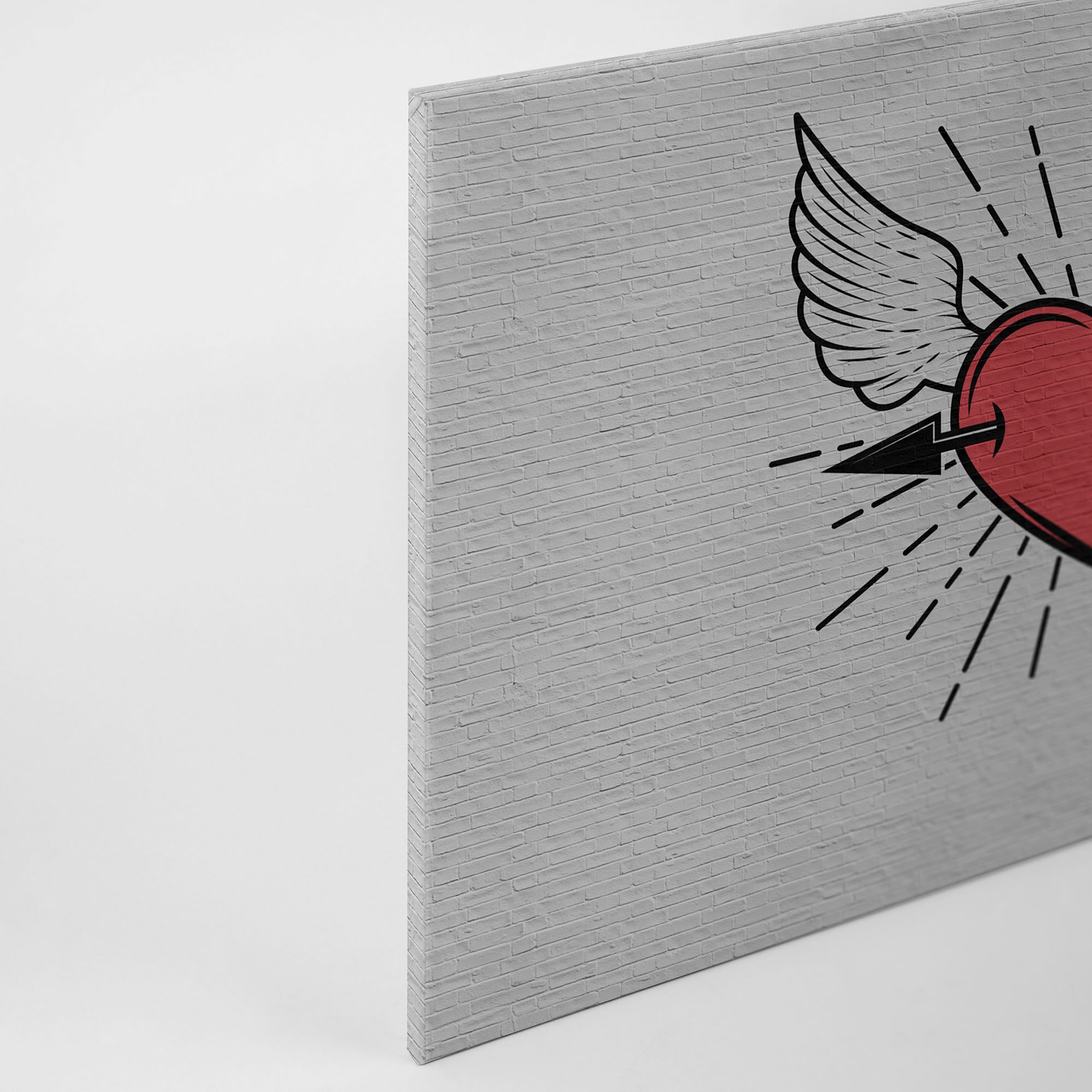 Thumbnail - A.S. Création Leinwandbild "tattoo you" Kunst  Modern 1 Stk. tlg. Keilrahmen Bild Herz Leinwand-Bild Wohnzimmer modern W...