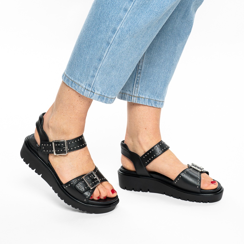 Ara Keilsandalette "BILBAO" Keilabsatz, Plaeau, Riemchensandale mit Nieten, günstig online kaufen