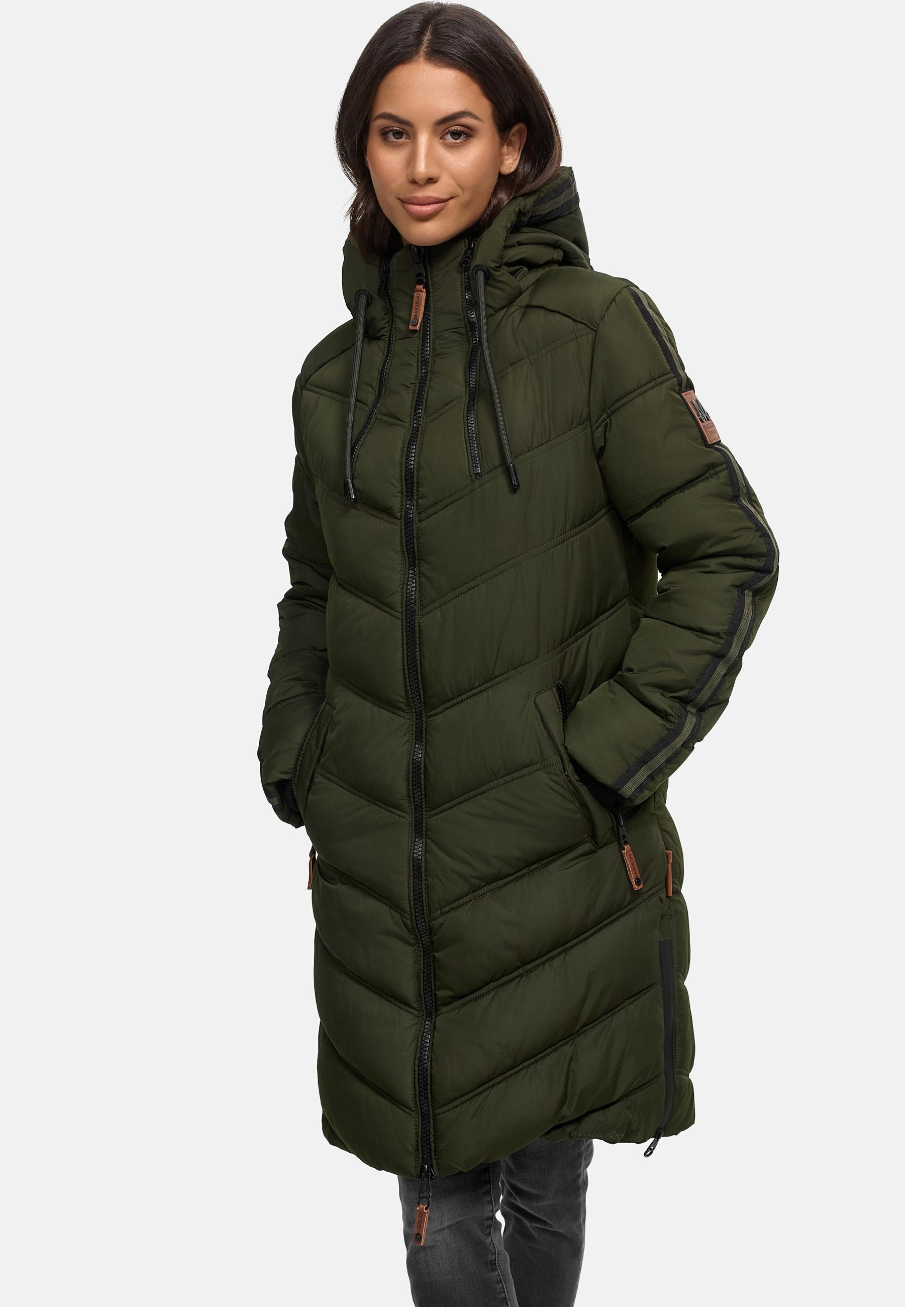 Marikoo Wintermantel »Armasa«, modischer Damen Winter Steppmantel mit Kapuze