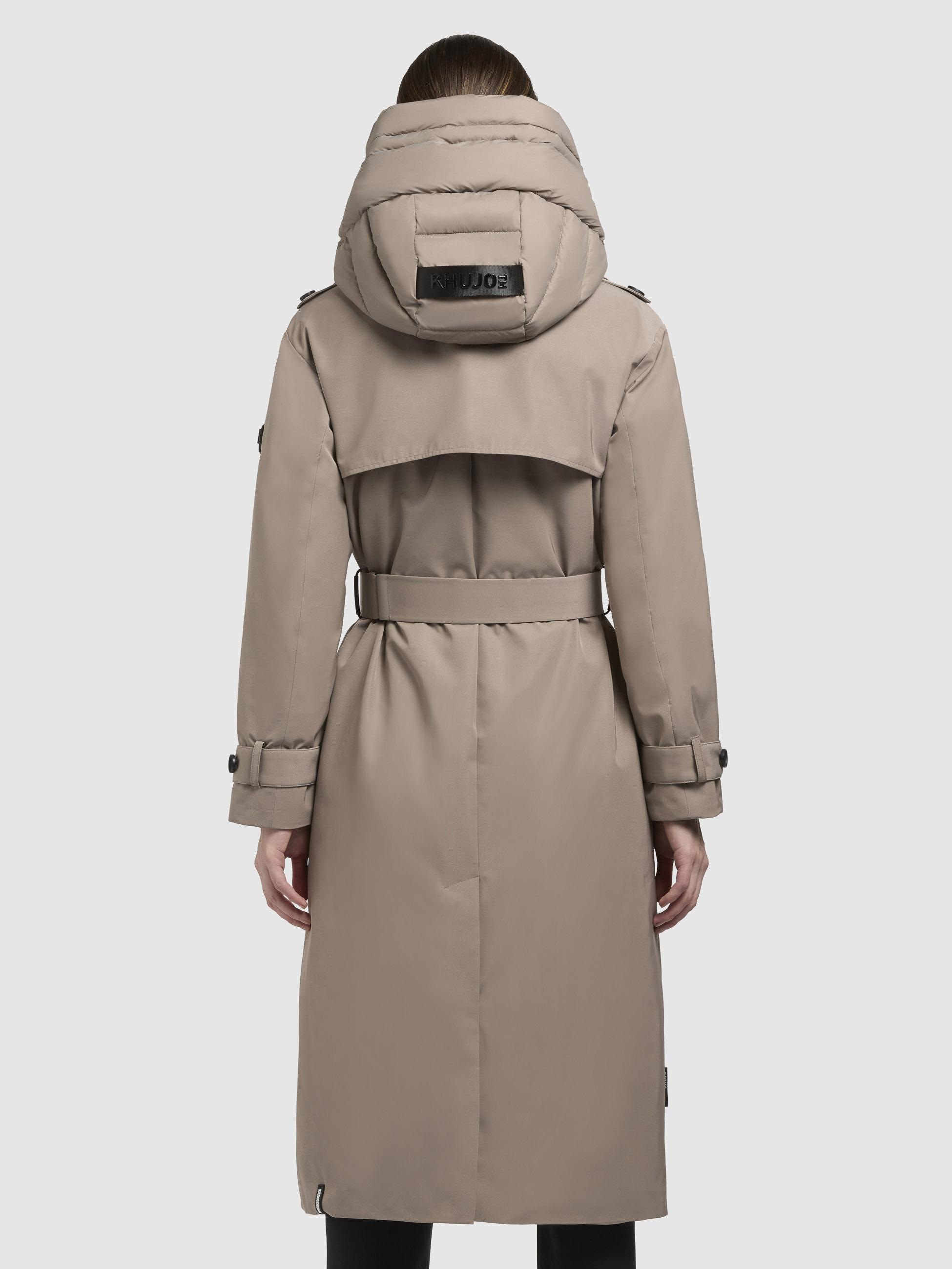 khujo Trenchcoat »Elena«, Warmer Wintermantel mit doppelter Knopfleiste