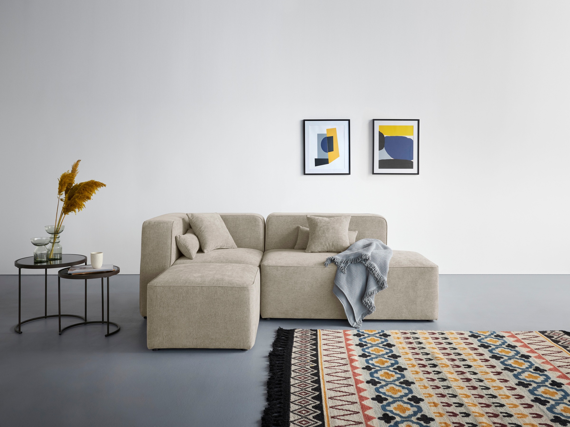 Home affaire Ecksofa "Sundstrup L-Form" Modulserie, individuelle Zusammenst günstig online kaufen