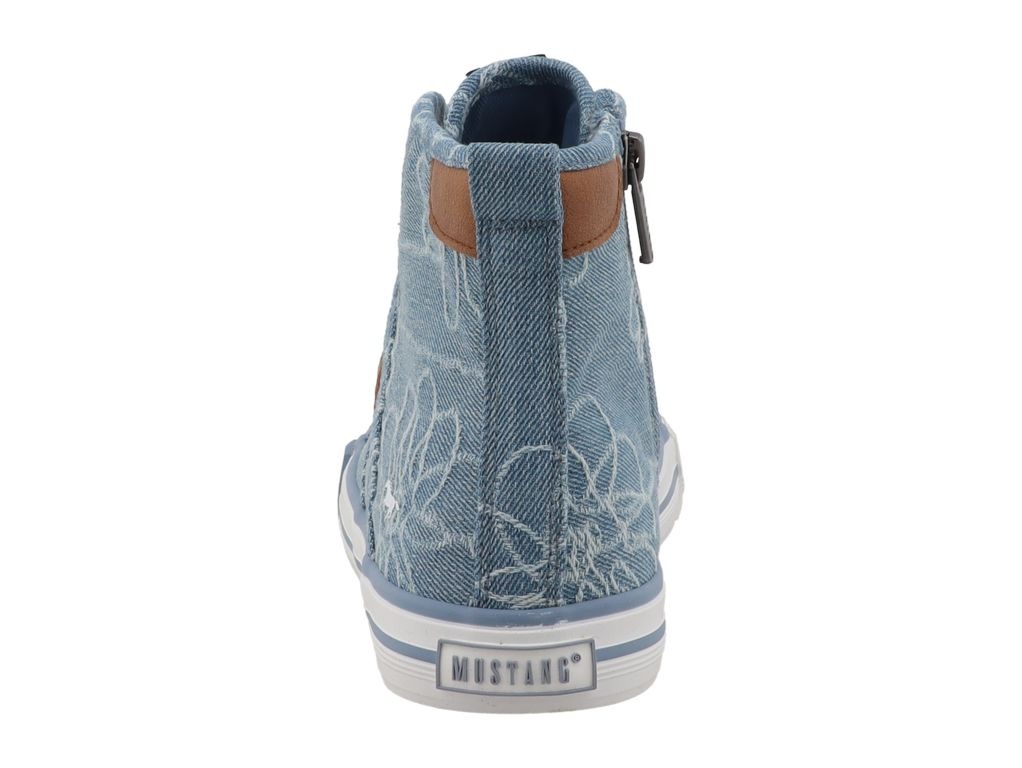 Mustang Shoes Sneaker "Winona" High Top-Sneaker, Schnürboots mit Blüten-Sti günstig online kaufen