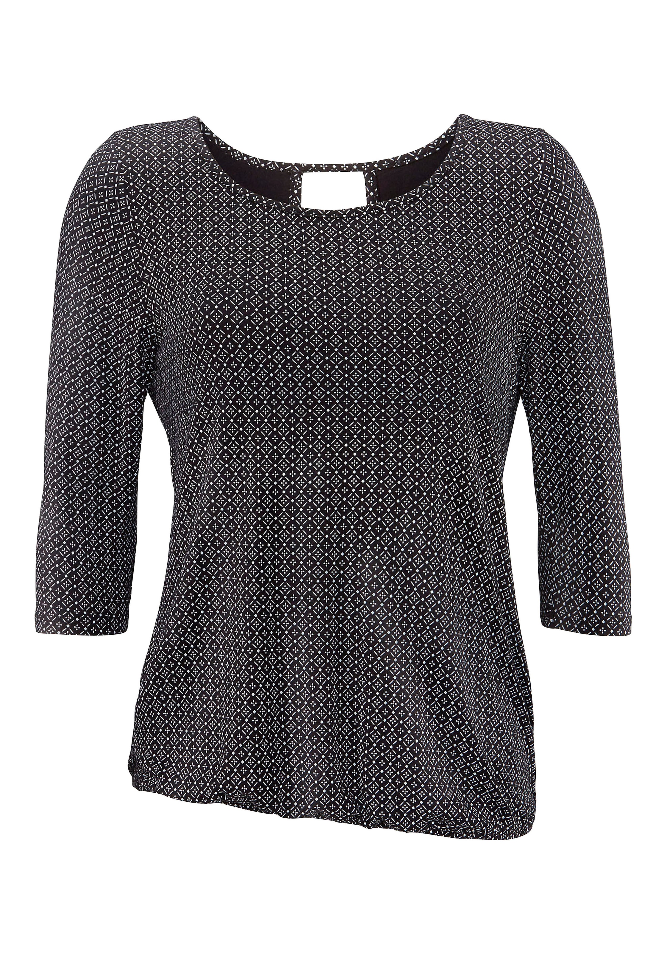 LASCANA 3/4-Arm-Shirt »mit modischem Cut-out«, (2er-Pack), aus weichem Viskose-Stretch