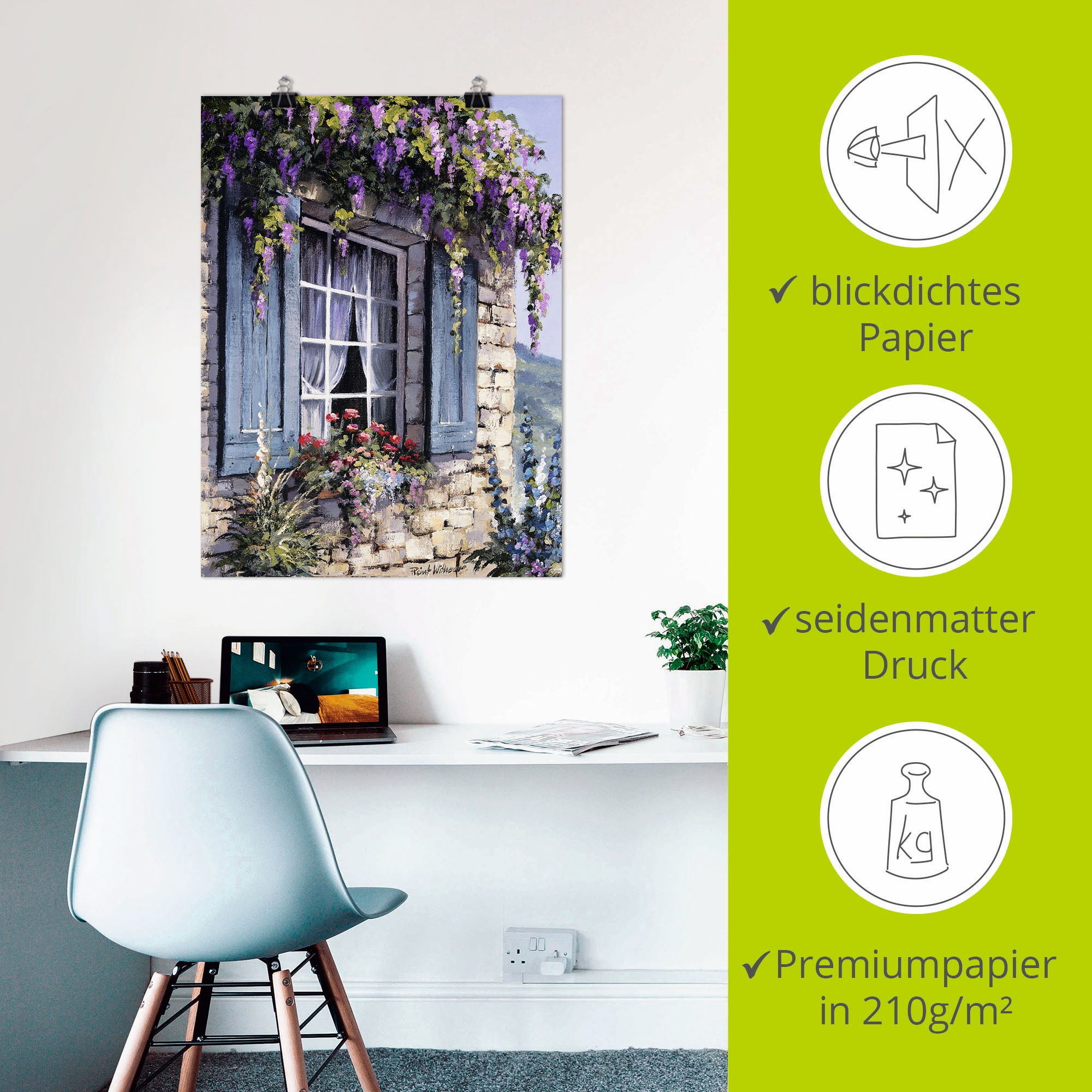 Artland Wandbild »Fenster I«, Fenster & Türen, (1 St.), als Leinwandbild, Poster, Wandaufkleber in verschied. Größen