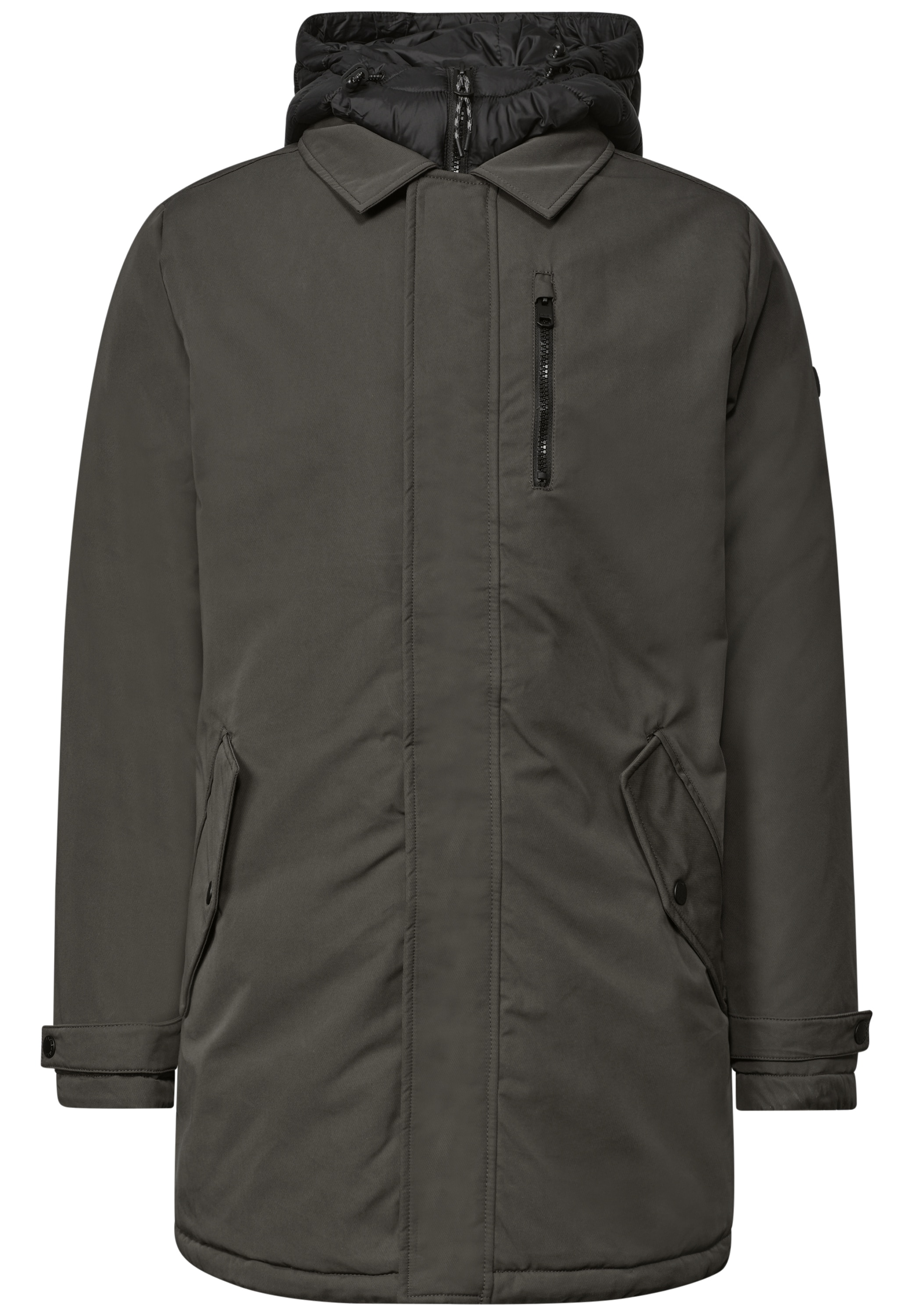 STREET ONE MEN Steppjacke mit Kapuze mit abnehmbarer Kapuze